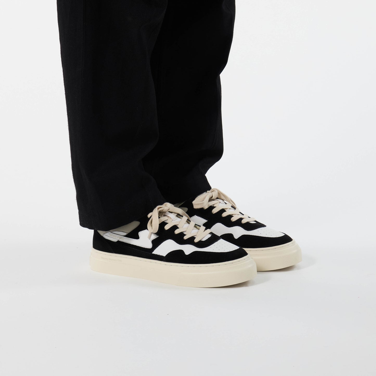 PEARL S-STRIKE SUEDE LEATHER BLACK-WHITE