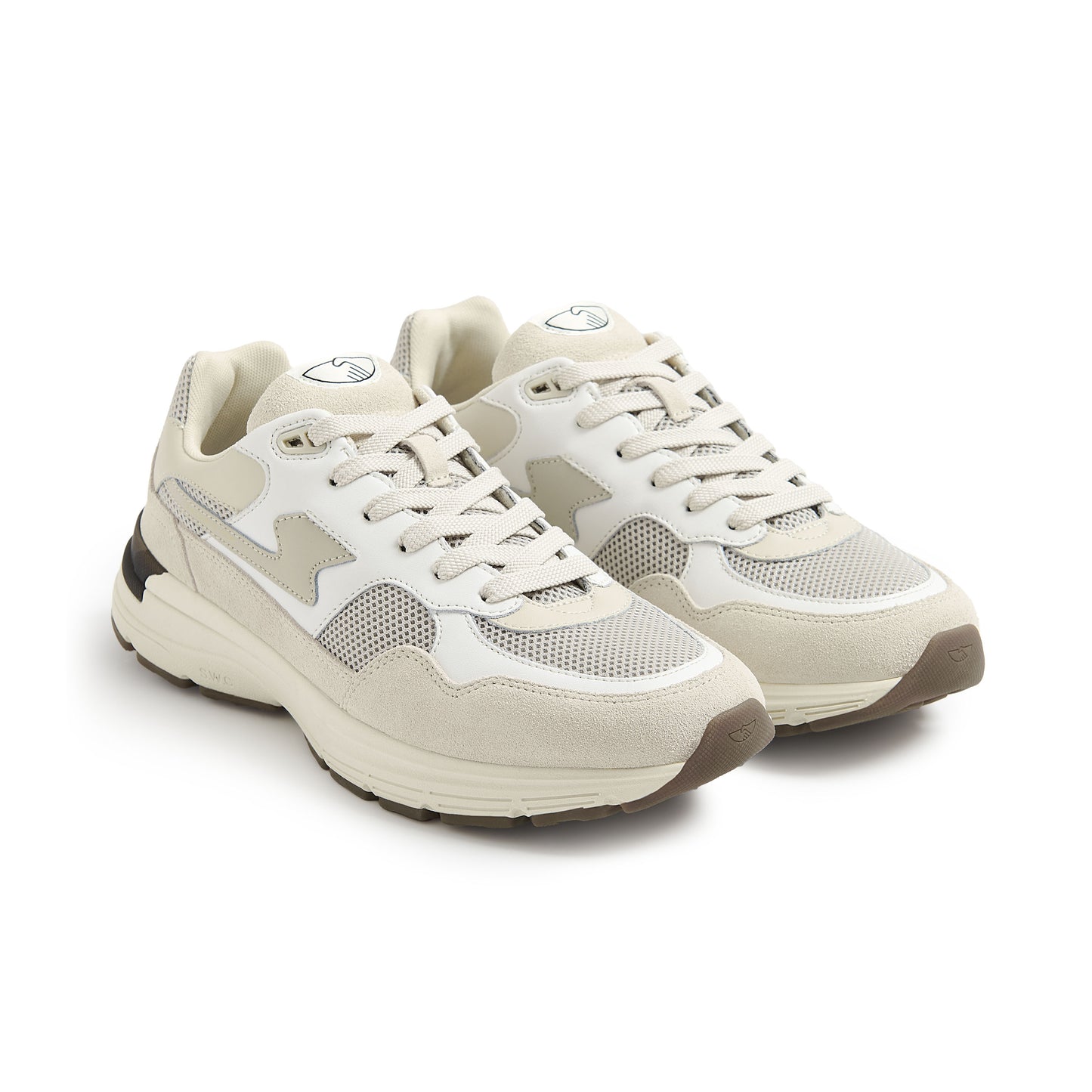 AMIEL S-STRIKE SUEDE MIX WHITE-ECRU