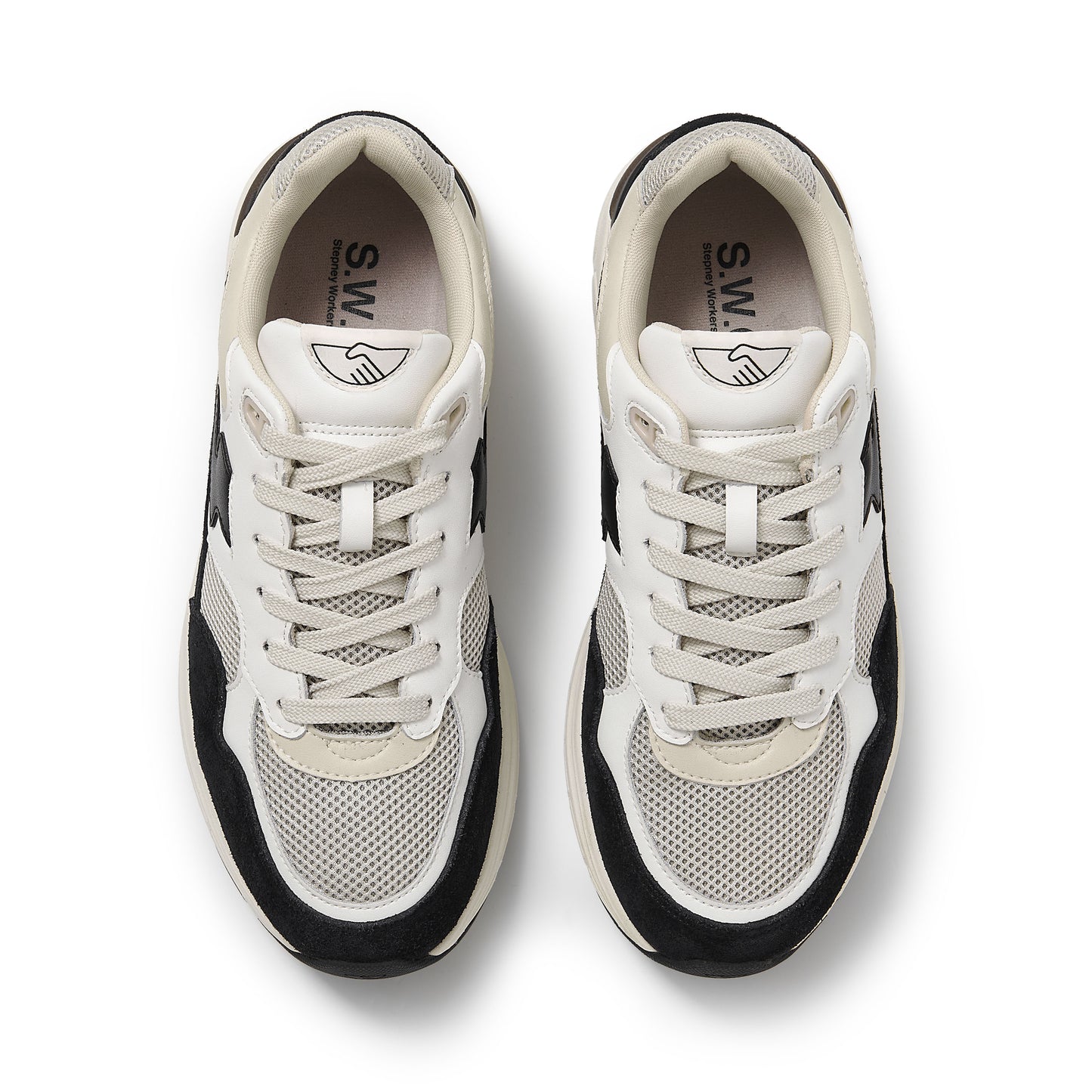 AMIEL S-STRIKE SUEDE MIX WHITE-BLACK
