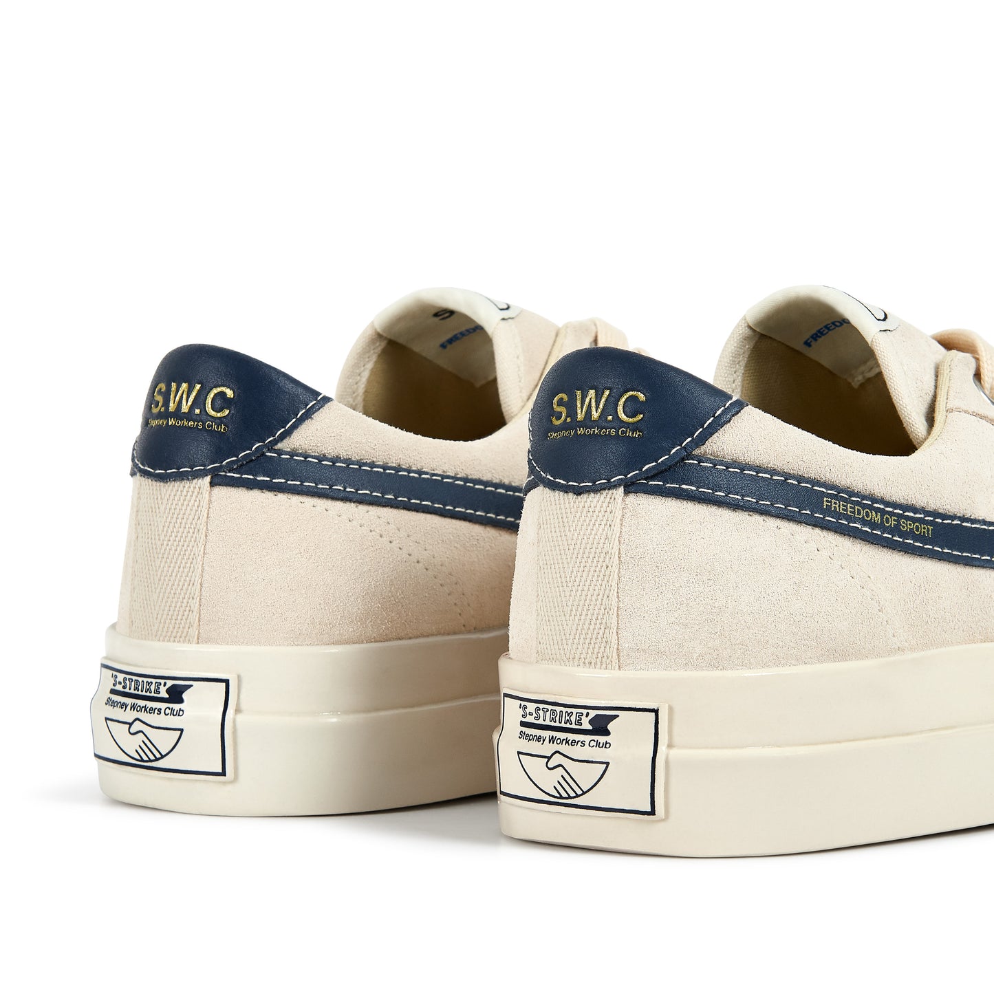 DELLOW S-STRIKE SUEDE ECRU-NAVY