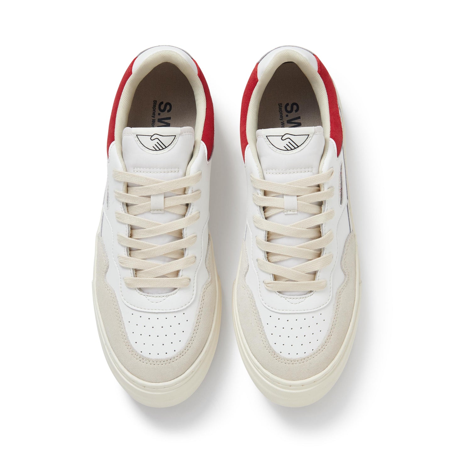 PEARL LEATHER WHITE-RED