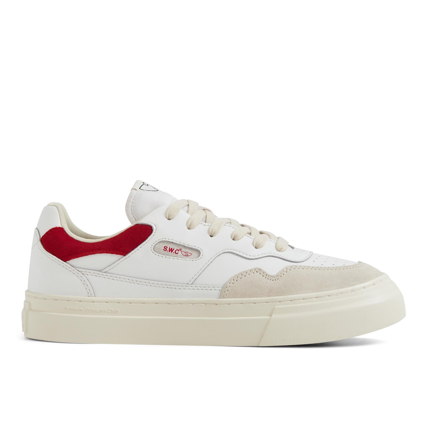 PEARL LEATHER WHITE-RED