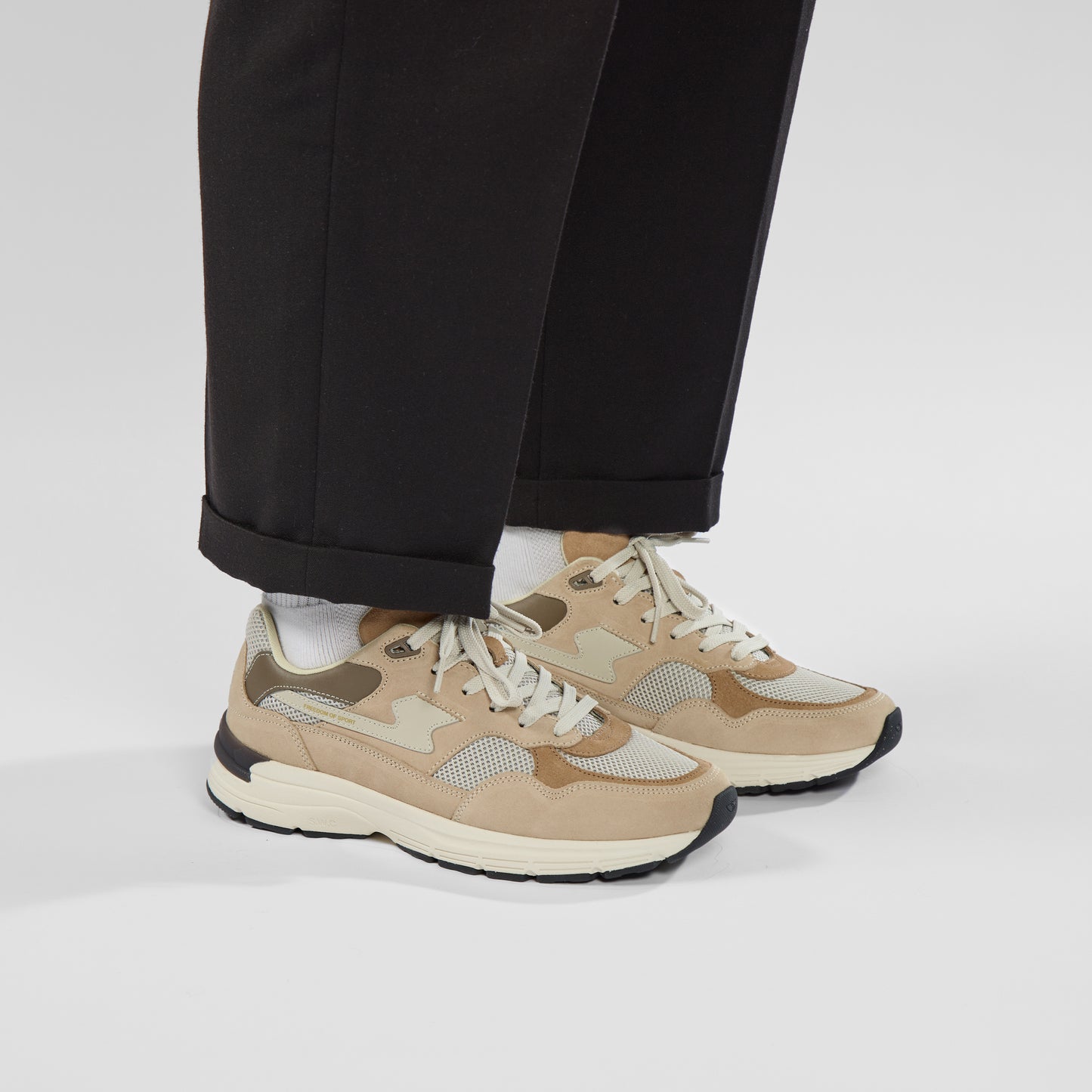 AMIEL S-STRIKE SUEDE MIX SAND
