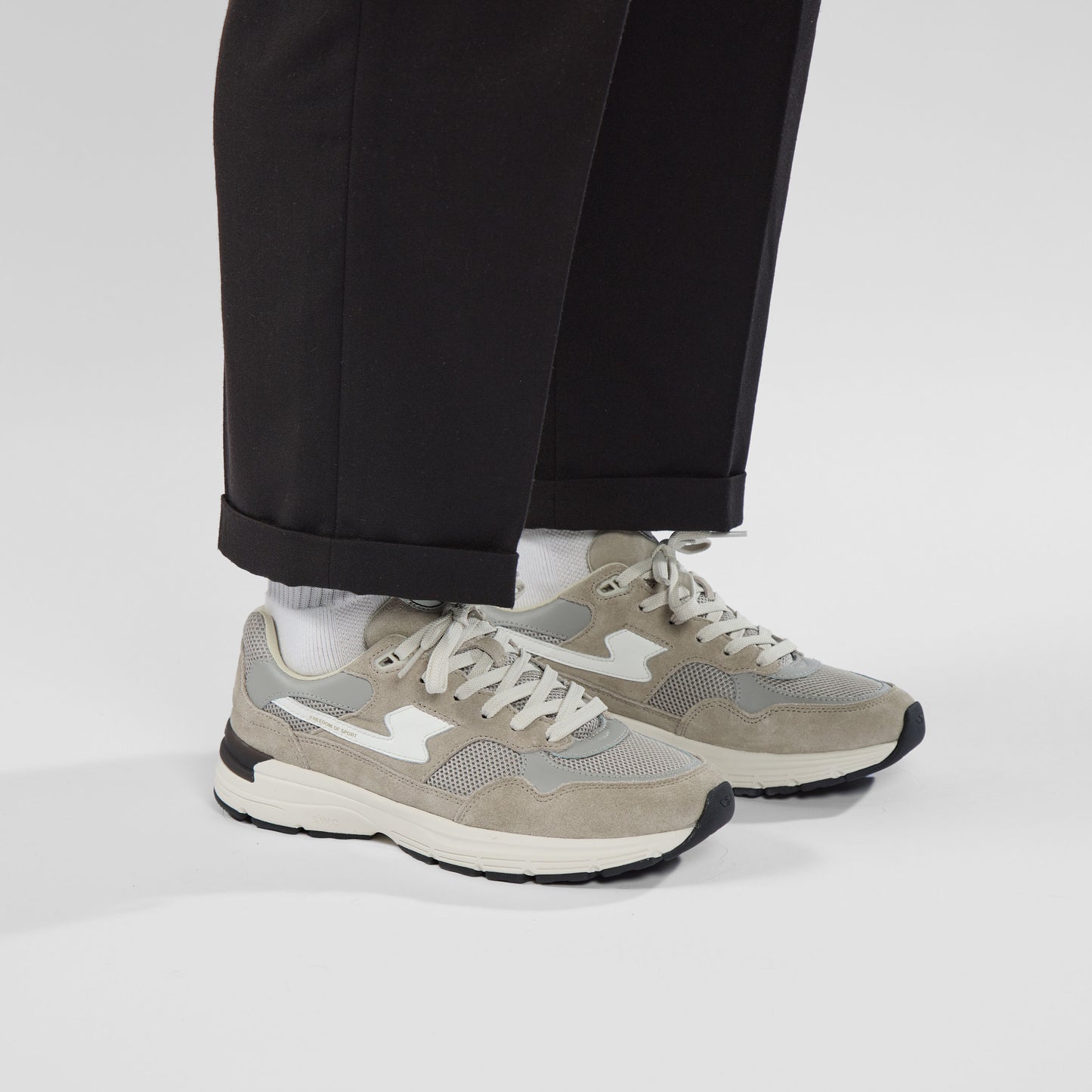 AMIEL S-STRIKE SUEDE MIX LIGHT GREY