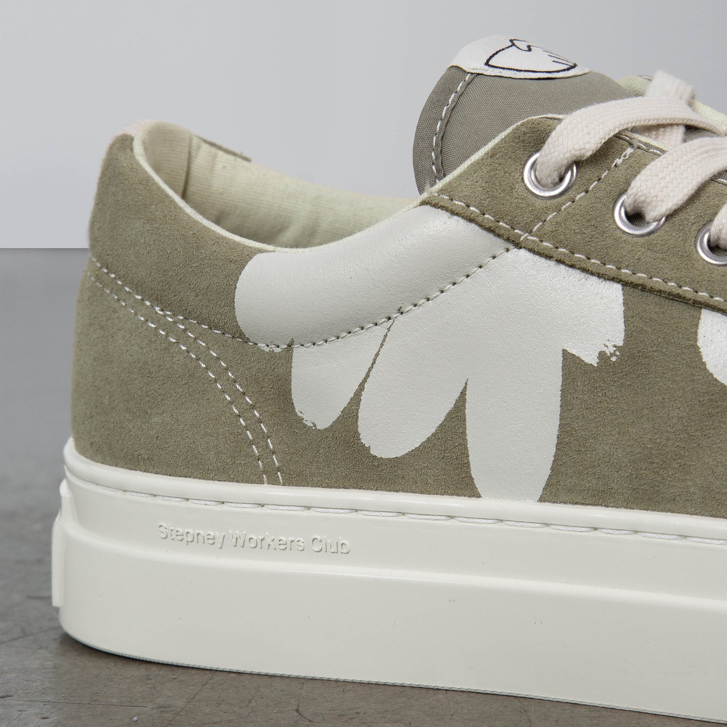 DELLOW CUP SHROOMHANDS SUEDE MOSS-WHITE