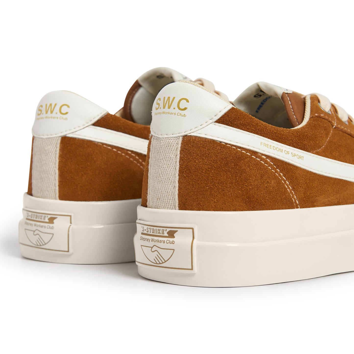 DELLOW S-STRIKE SUEDE TAN-WHITE