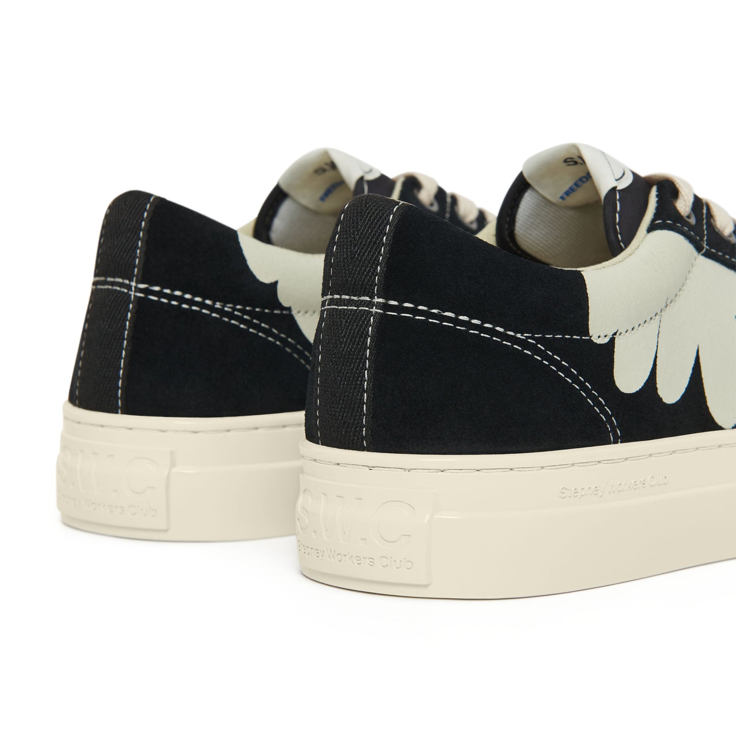 DELLOW CUP SHROOMHANDS SUEDE BLACK-WHITE