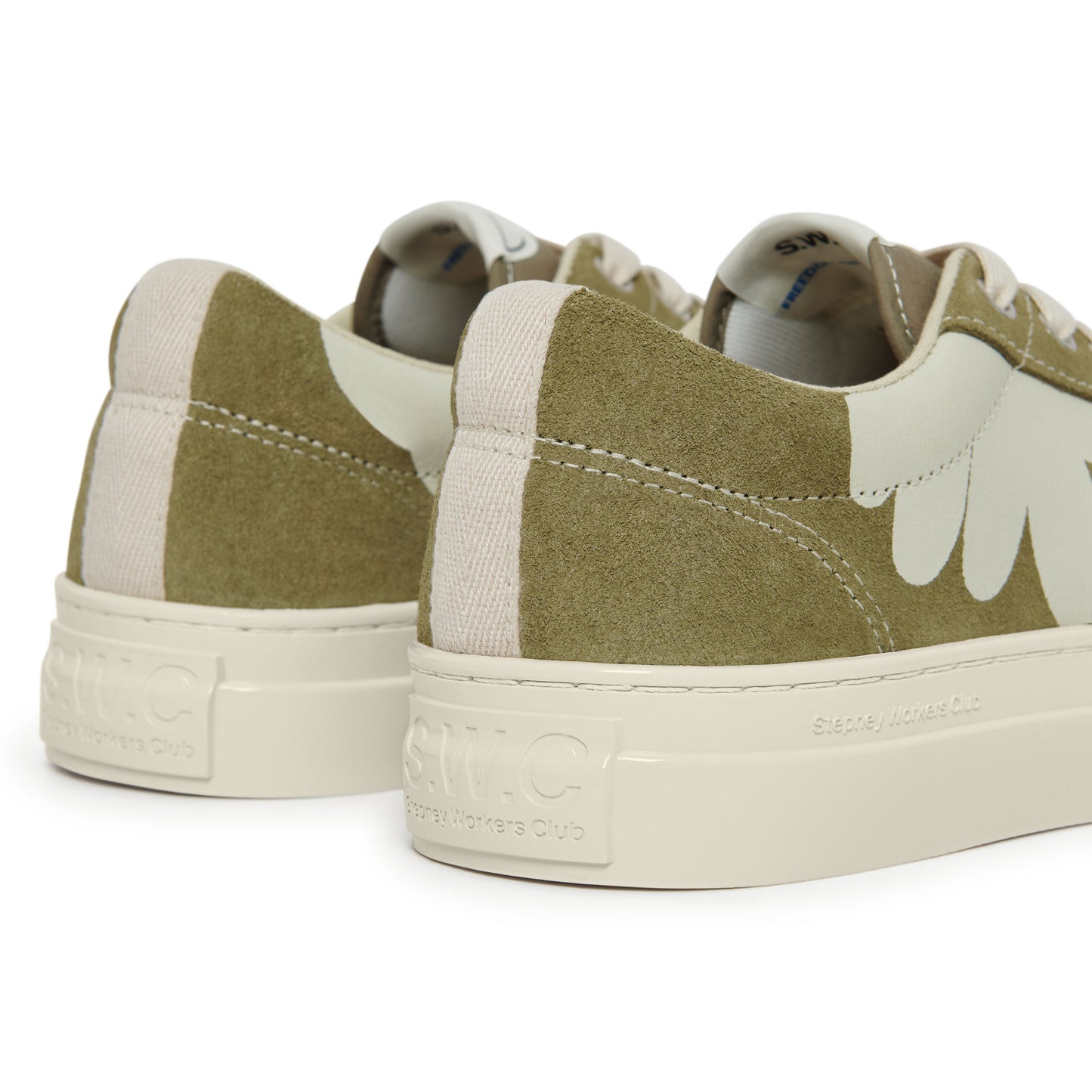 DELLOW CUP SHROOMHANDS SUEDE MOSS-WHITE
