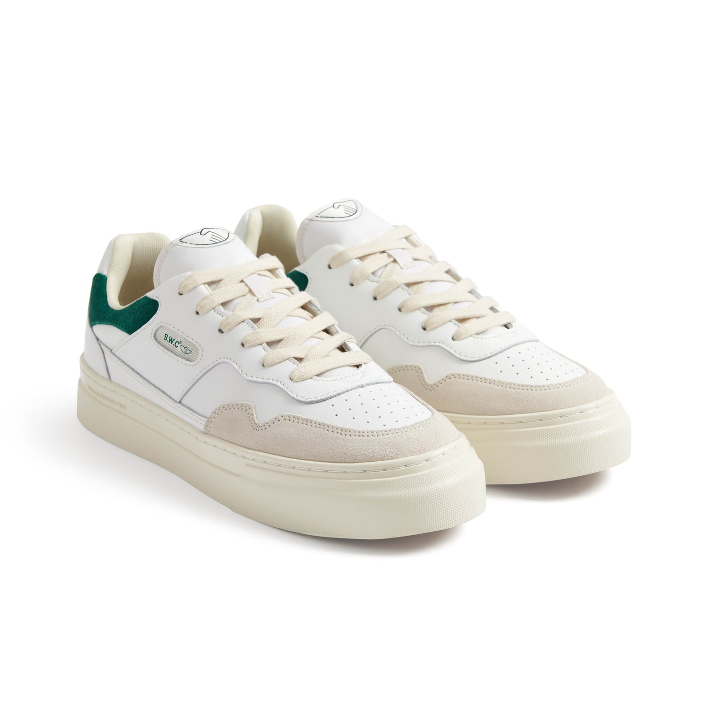 PEARL LEATHER WHITE-GREEN