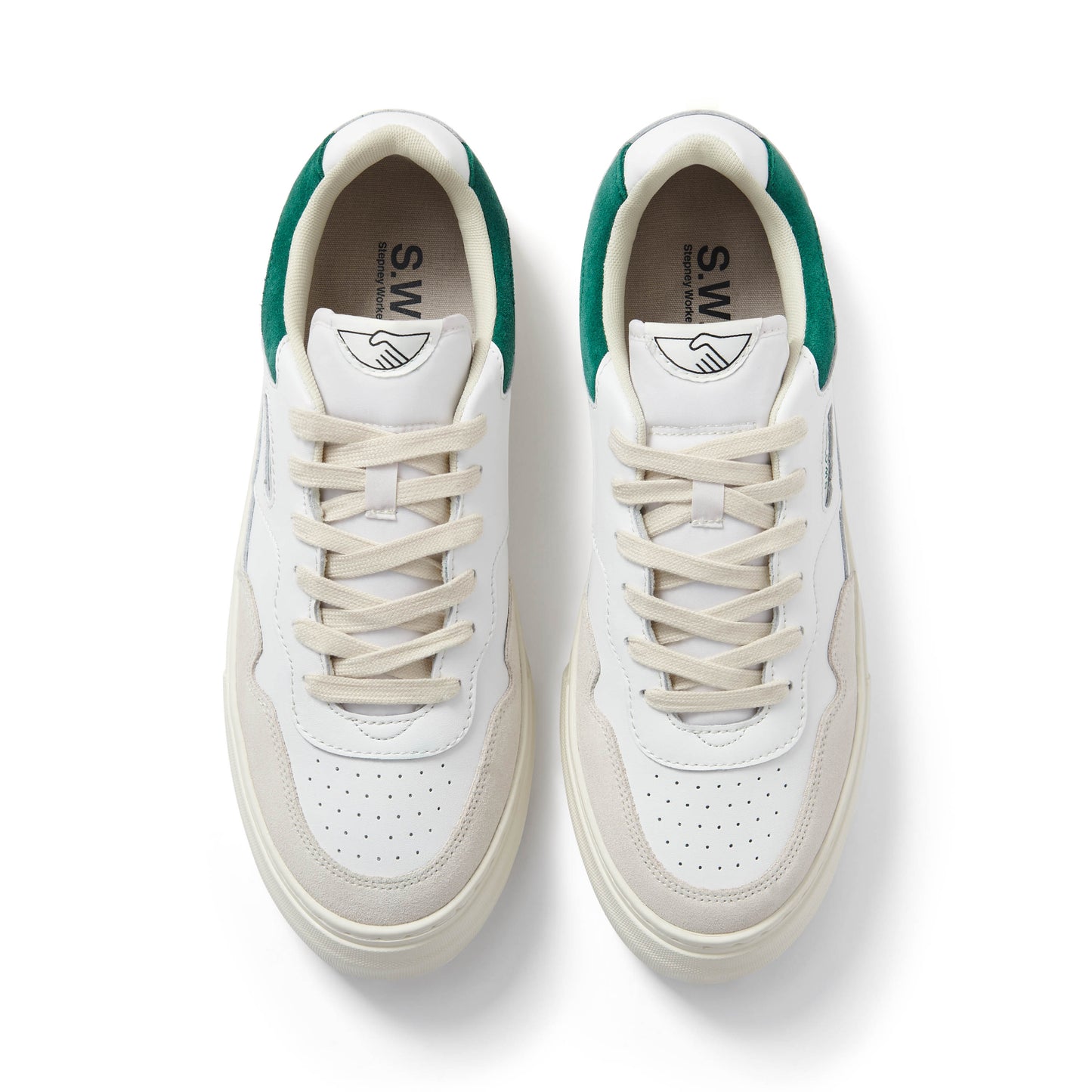 PEARL LEATHER WHITE-GREEN