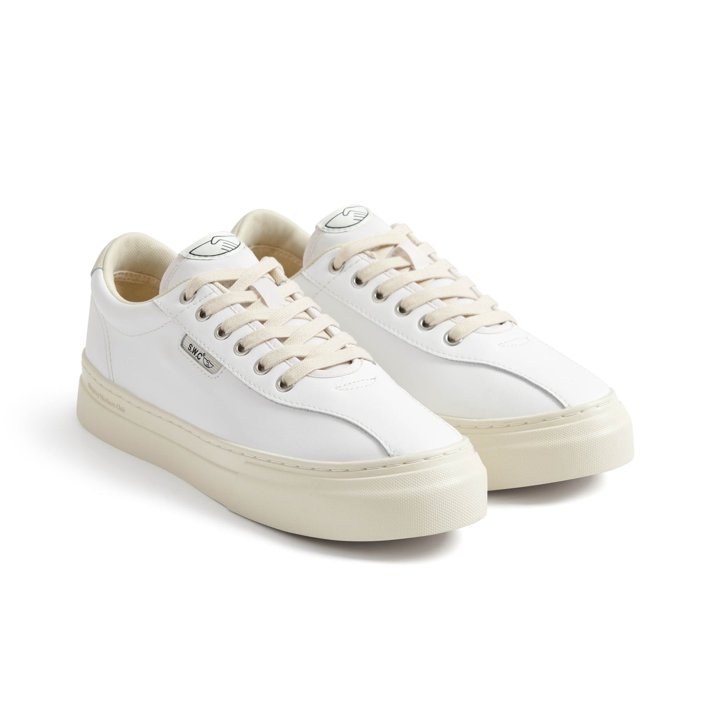 DELLOW 02 CUP LEATHER WHITE