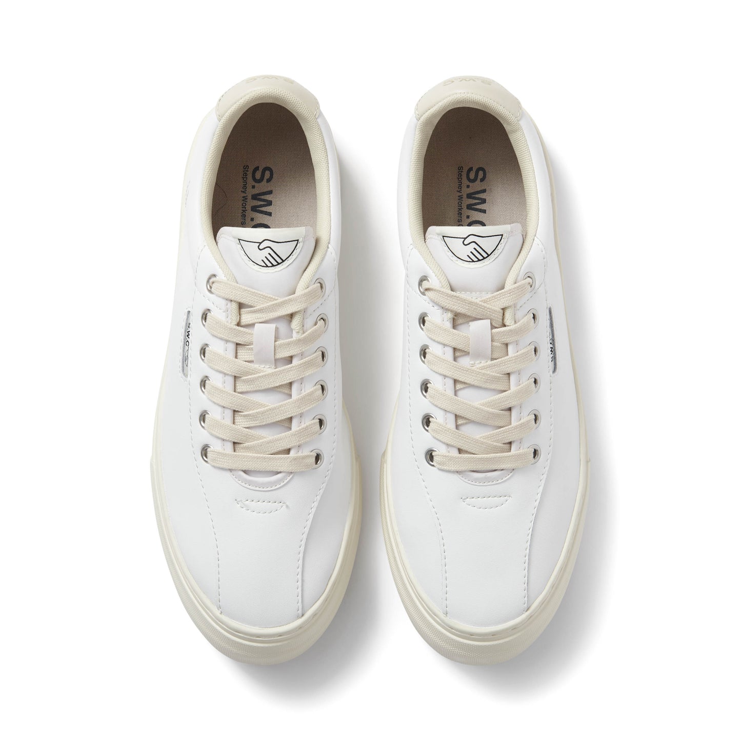 DELLOW 02 CUP LEATHER WHITE