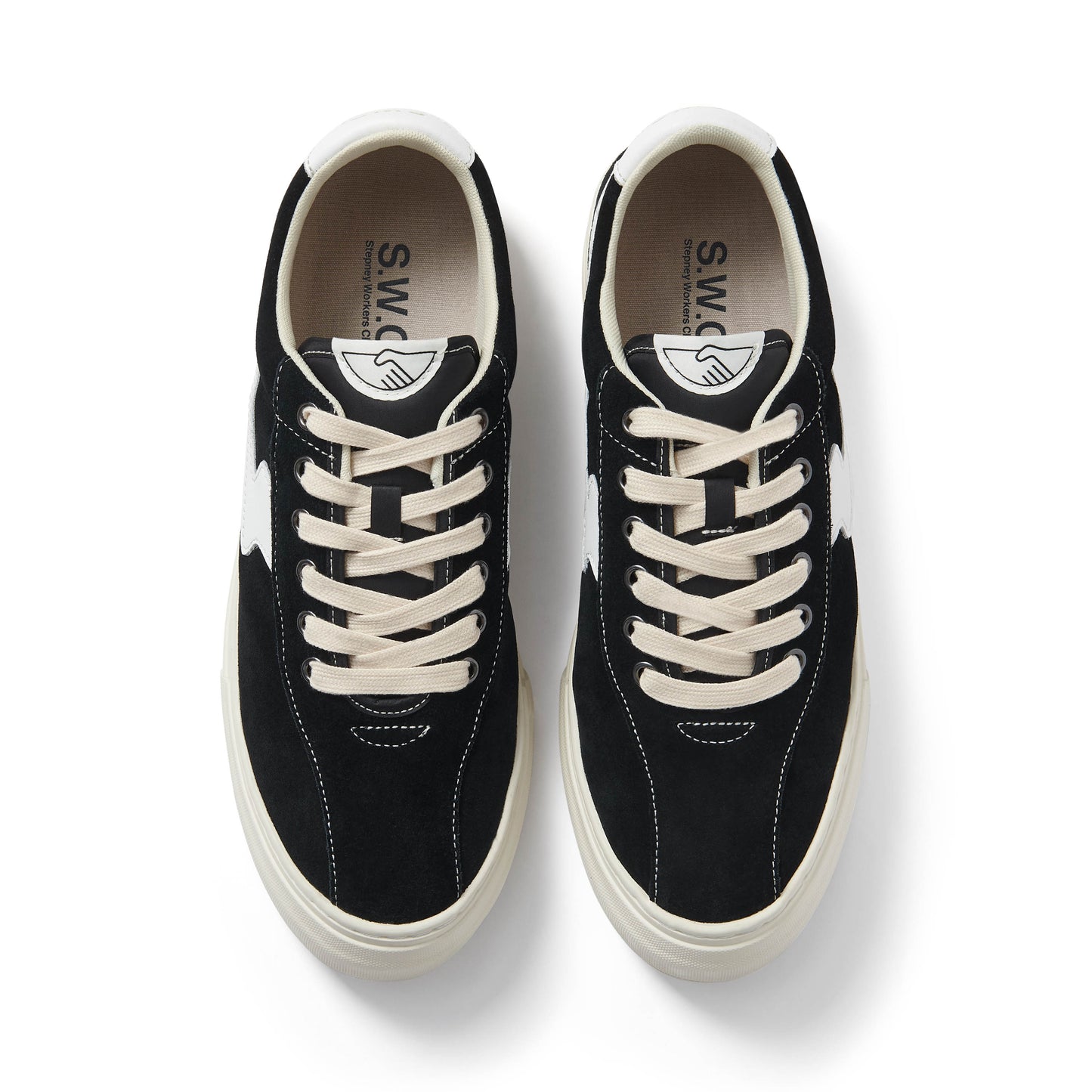DELLOW S-STRIKE CUP SUEDE BLACK-WHITE