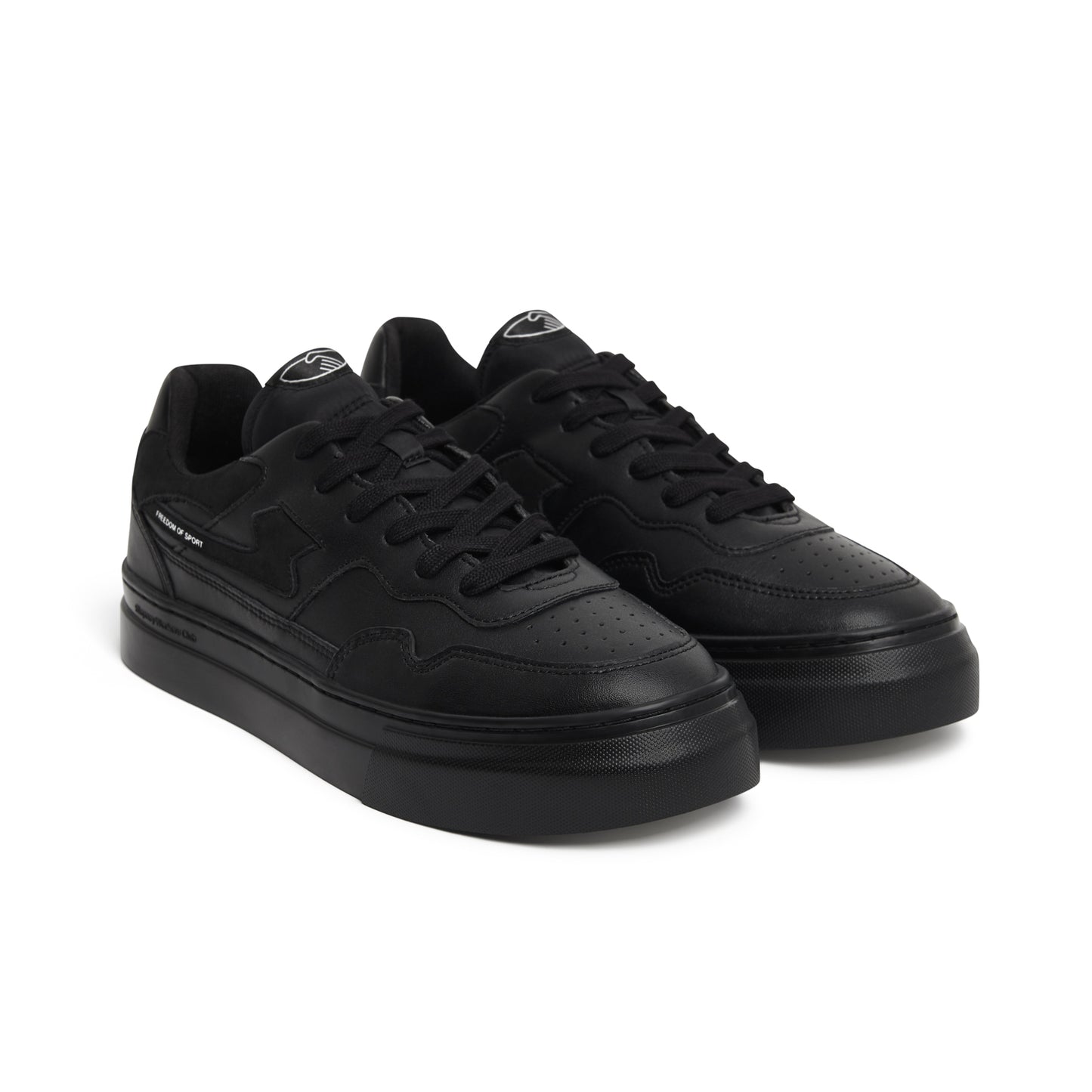 S.W.C. & YOKE PEARL S-STRIKE LEATHER DRESS BLACK