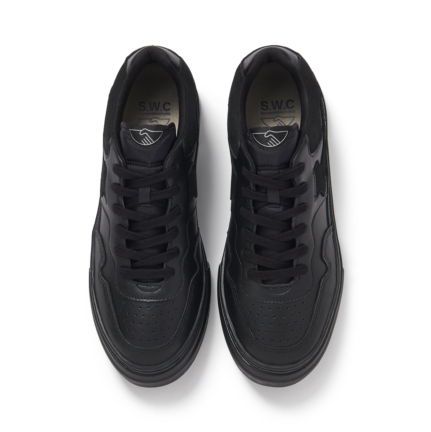 S.W.C. & YOKE PEARL S-STRIKE LEATHER DRESS BLACK