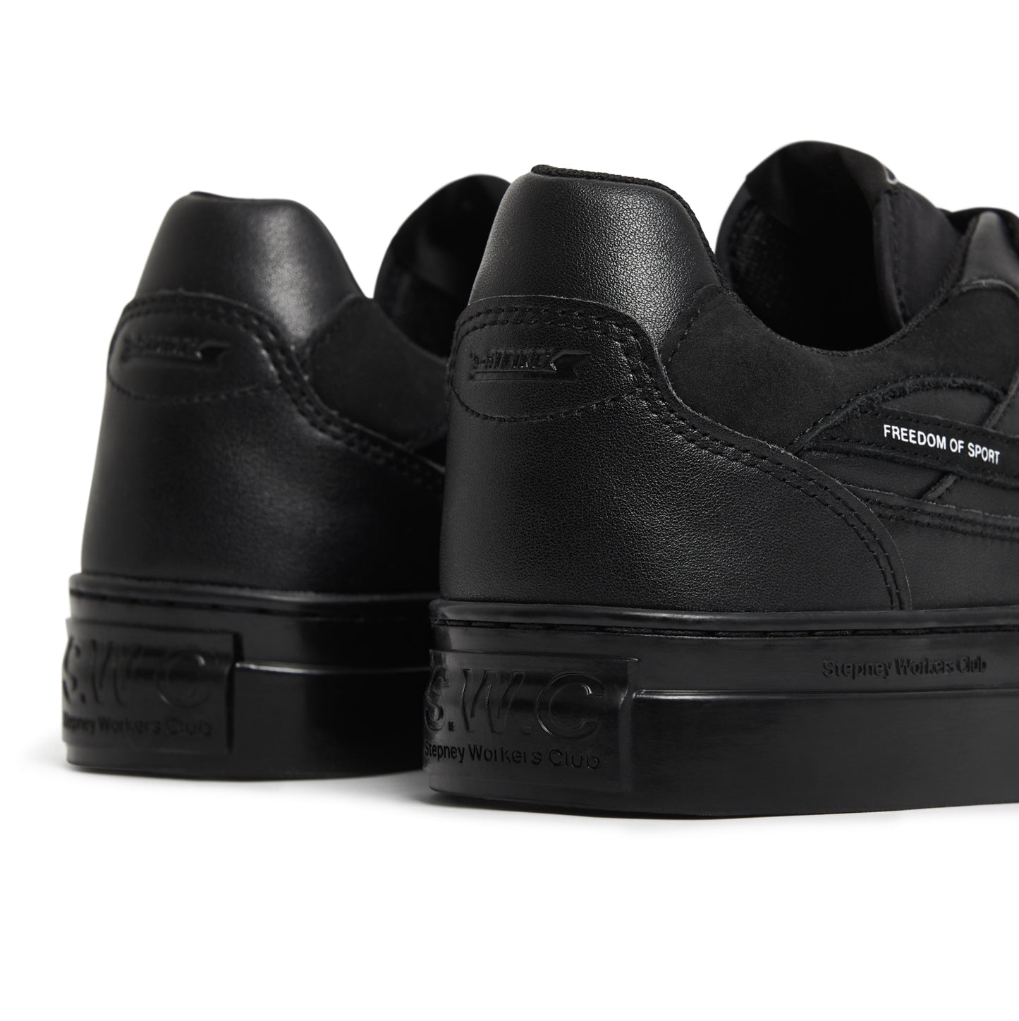 S.W.C. & YOKE PEARL S-STRIKE LEATHER DRESS BLACK
