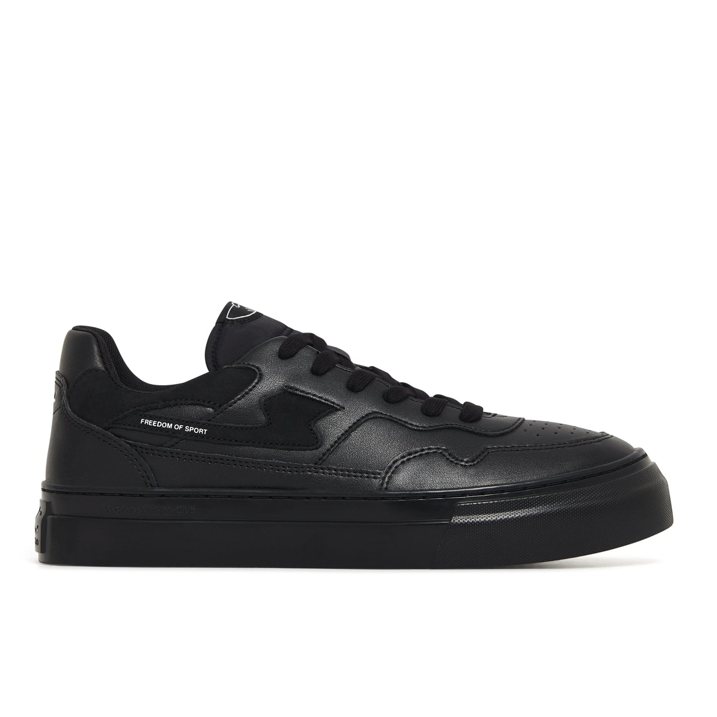 S.W.C. & YOKE PEARL S-STRIKE LEATHER DRESS BLACK