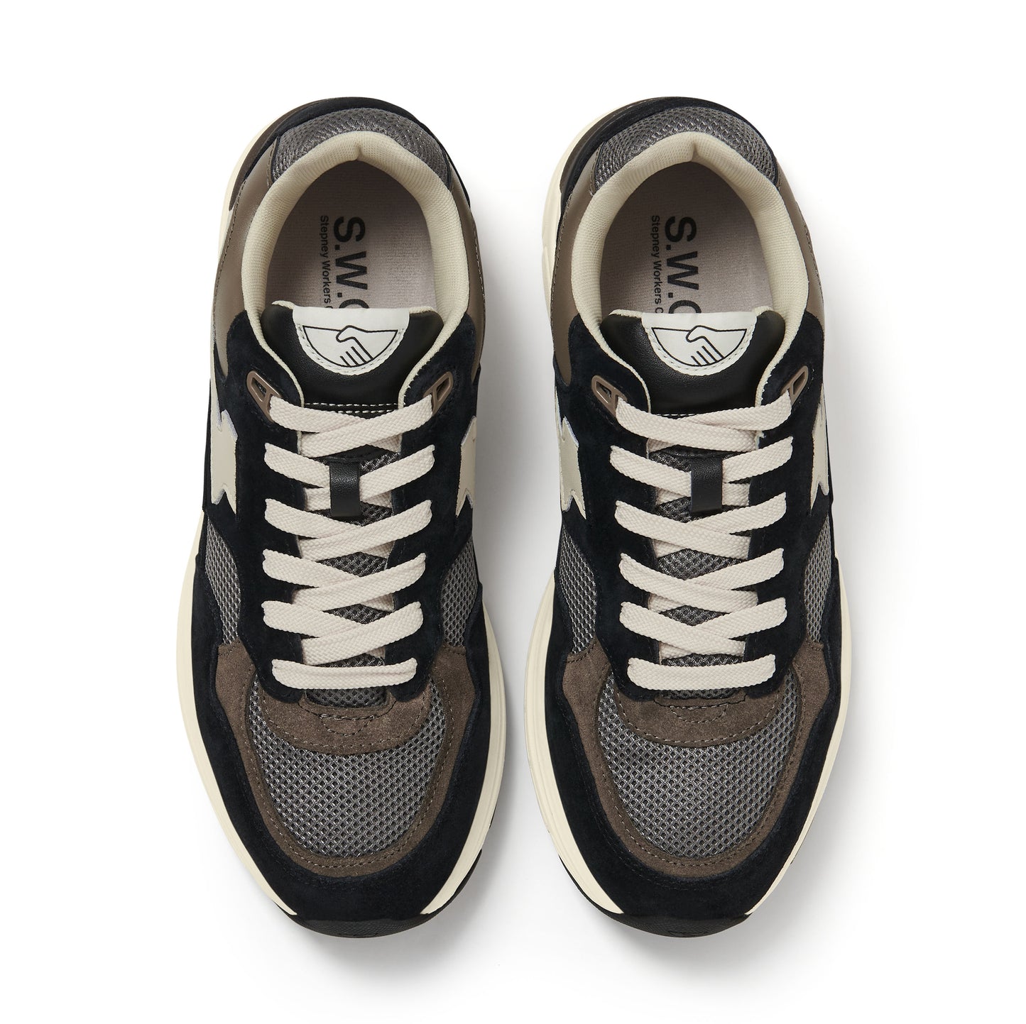 AMIEL S-STRIKE SUEDE MIX BLACK-GREY