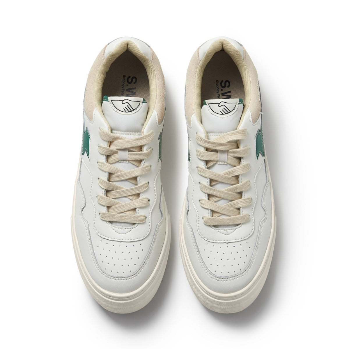 Pearl S-Strike Leather White Green aerial