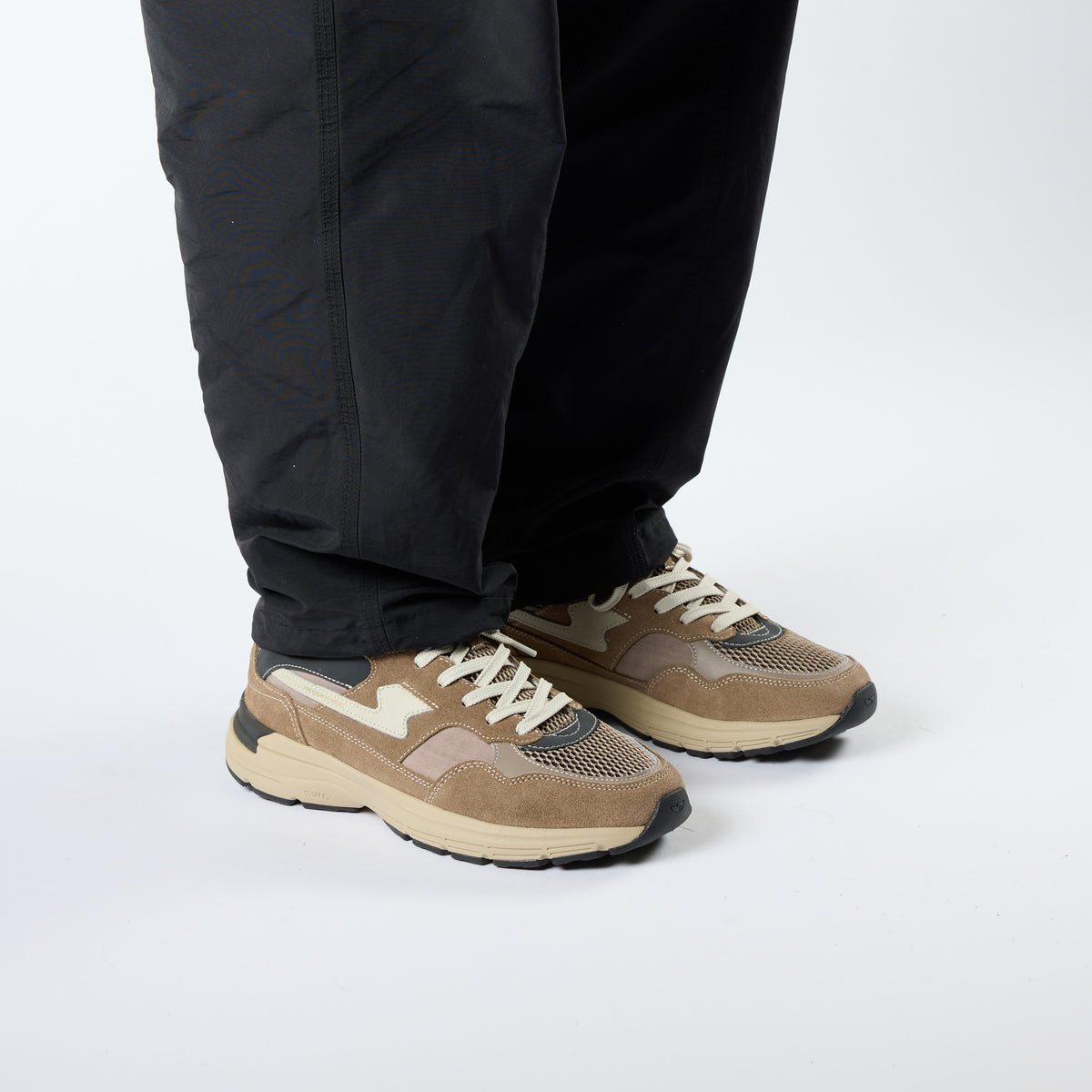 AMIEL S-STRIKE SUEDE MIX WARM GREY