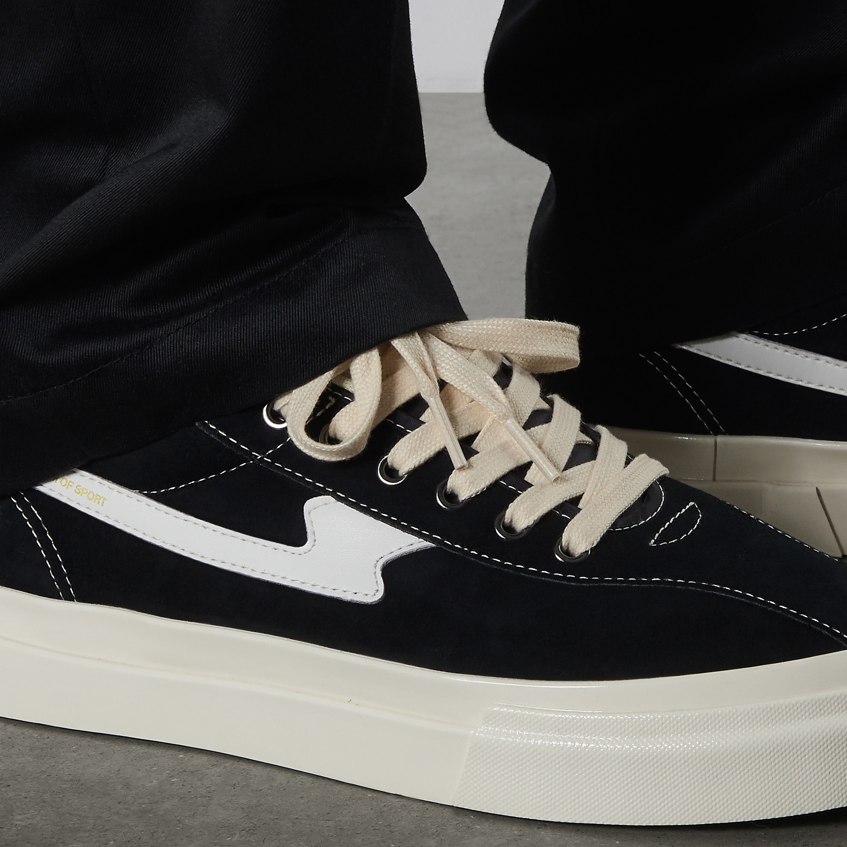 DELLOW S-STRIKE SUEDE BLACK-WHITE – S.W.C - Stepney Workers Club