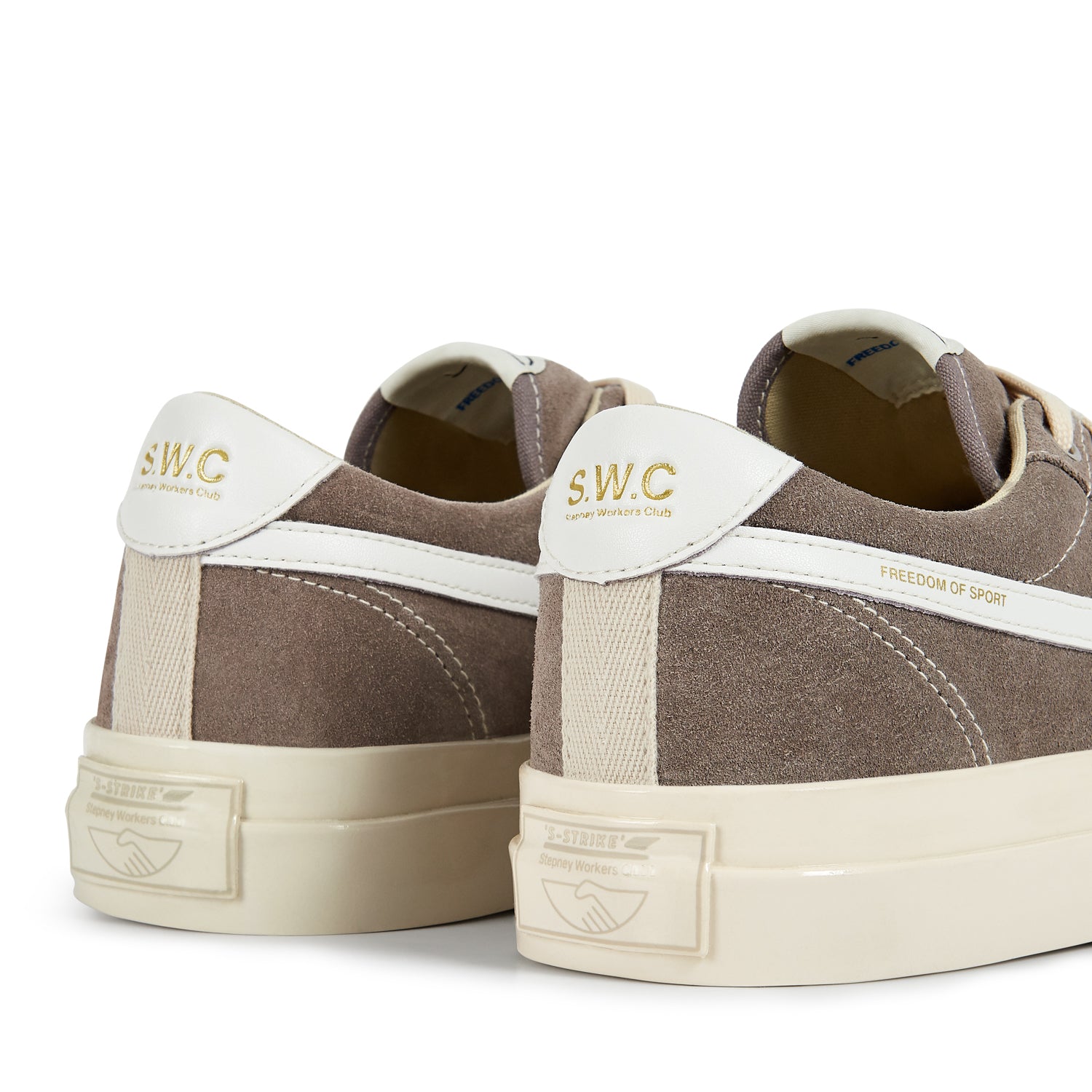 DELLOW S-STRIKE SUEDE GREY-WHITE – S.W.C - Stepney Workers Club