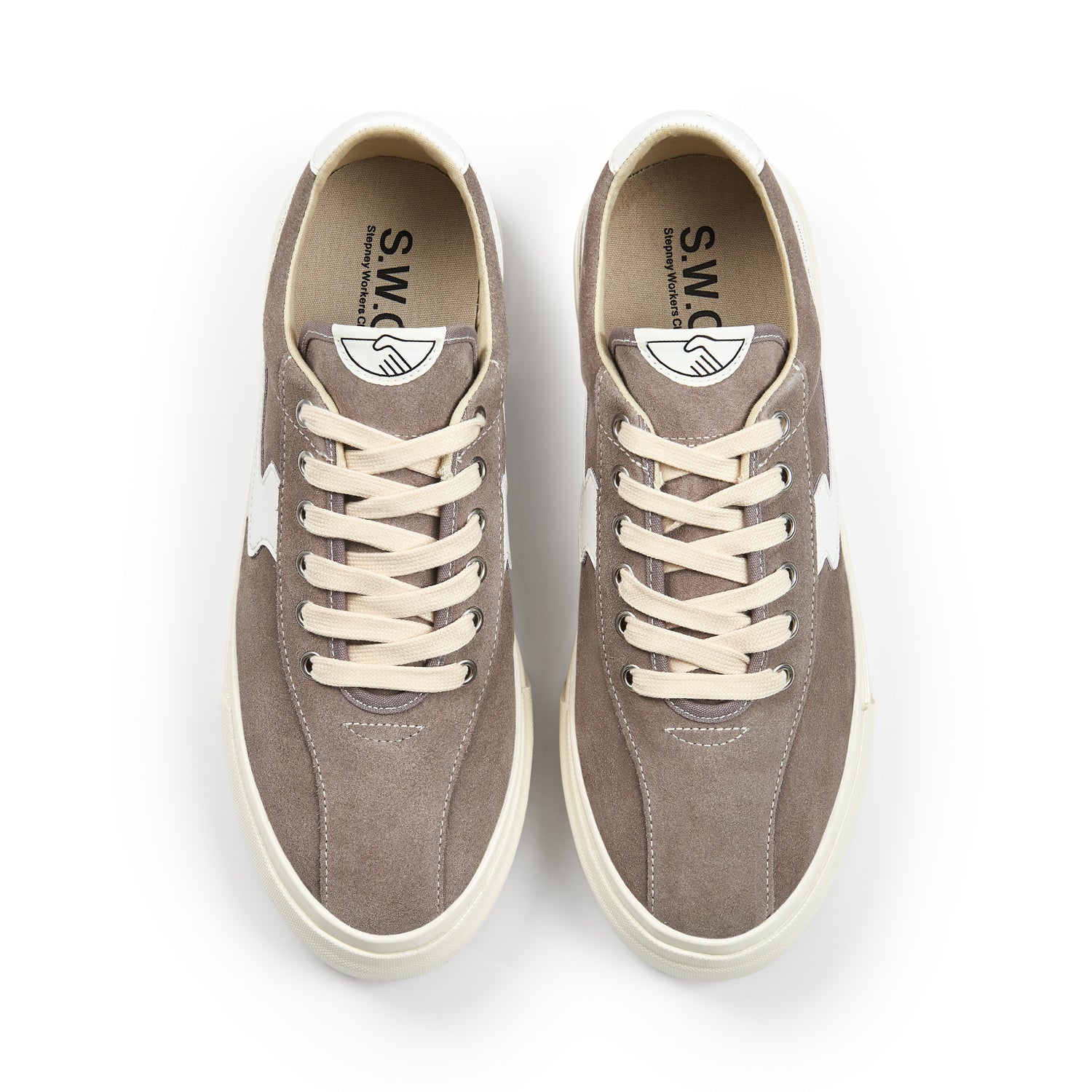 DELLOW S-STRIKE SUEDE GREY-WHITE – S.W.C - Stepney Workers Club