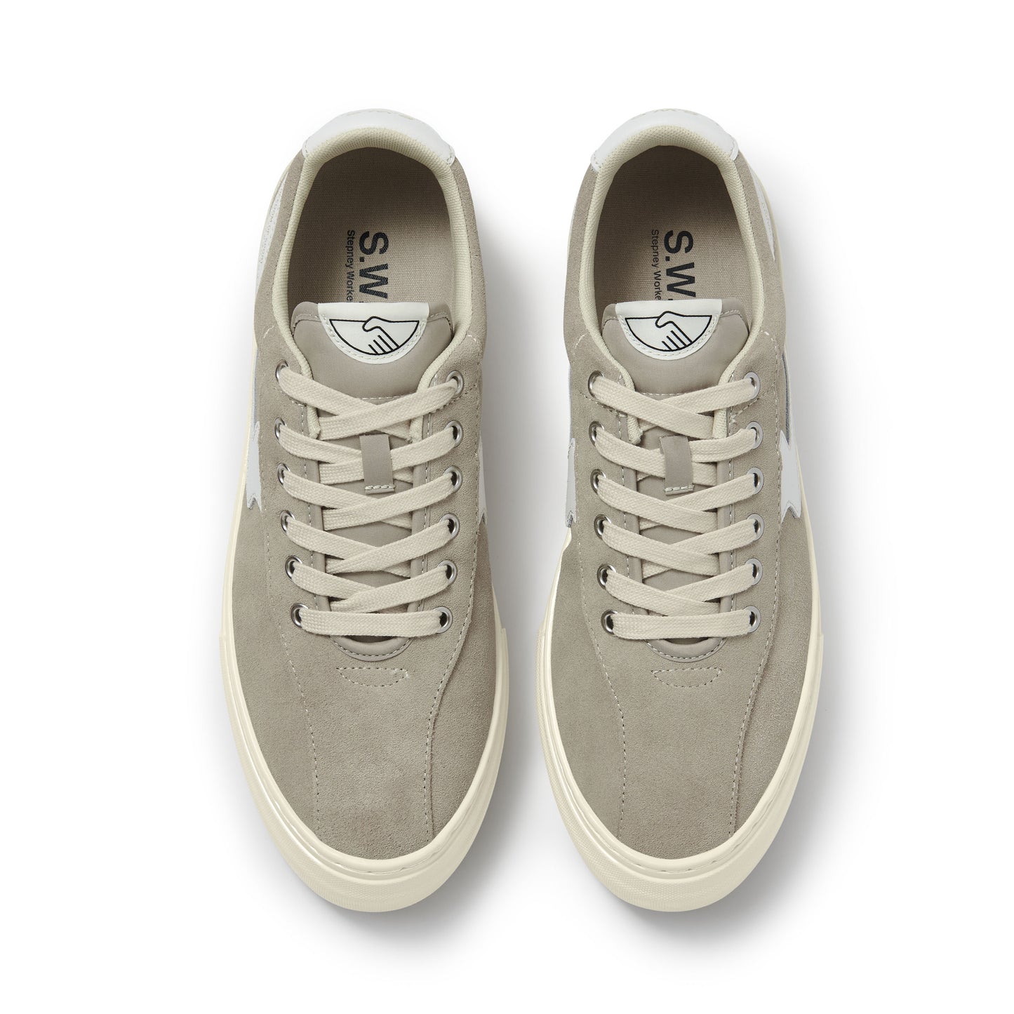 DELLOW S-STRIKE CUP SUEDE LIGHT GREY-WHITE