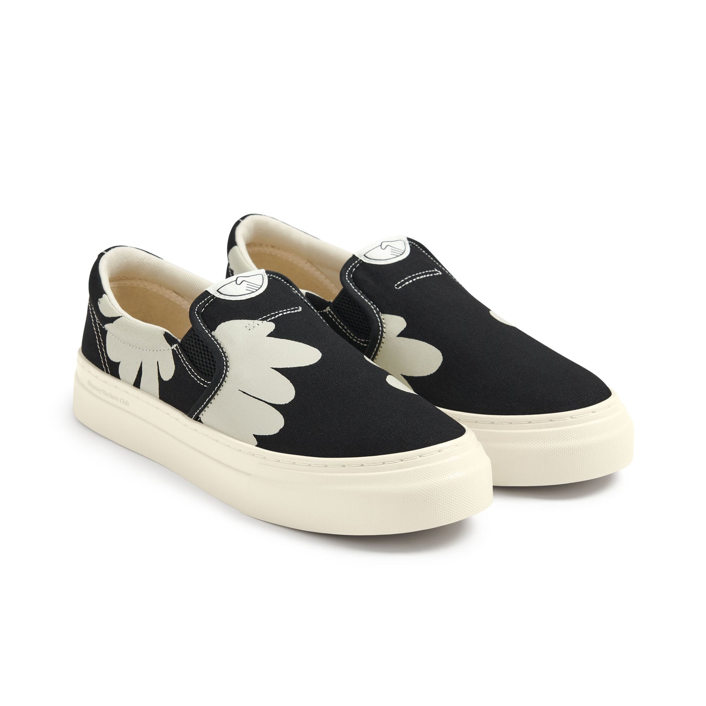 LISTER CUP SHROOMHANDS CANVAS BLACK-ECRU