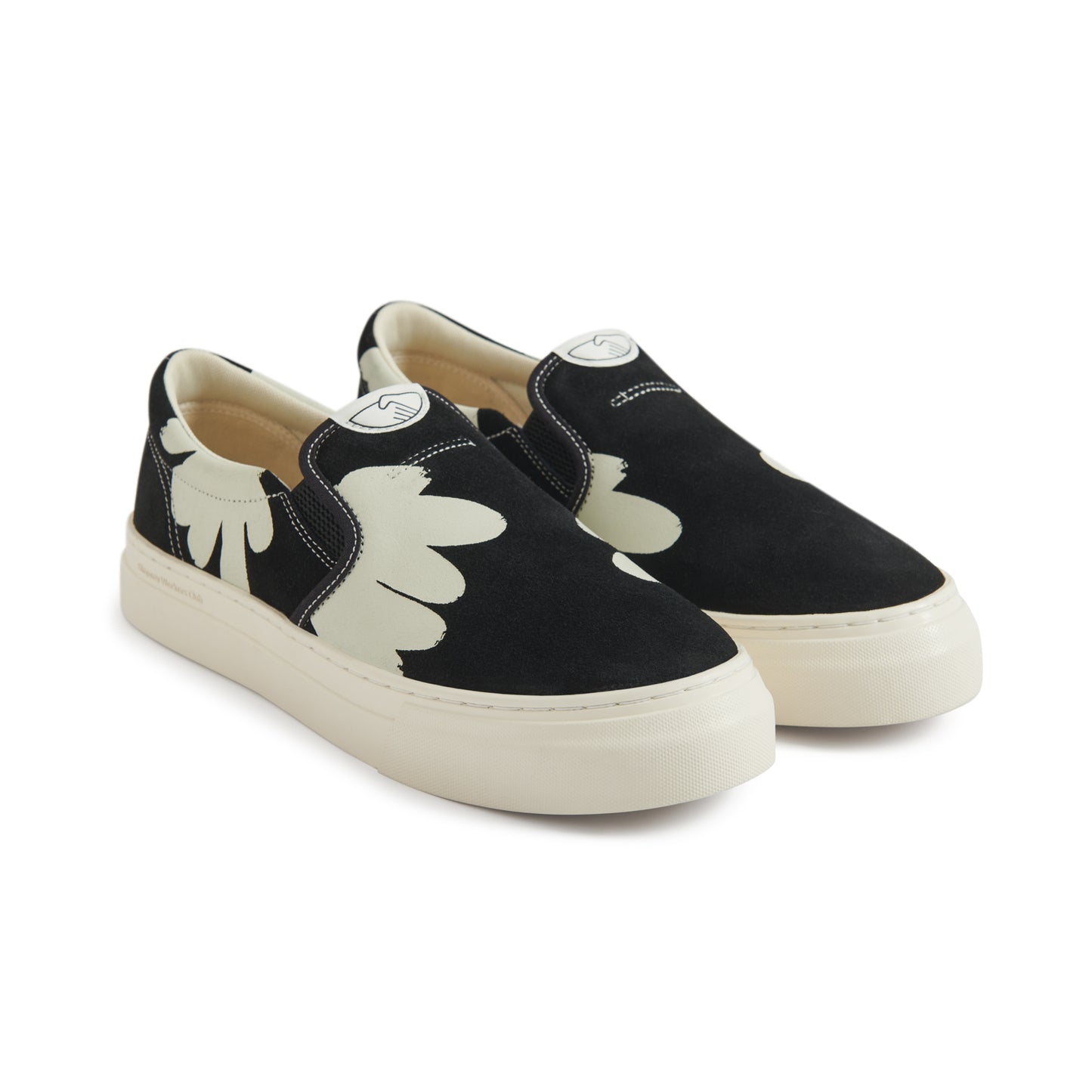 LISTER CUP SHROOMHANDS SUEDE BLACK-ECRU