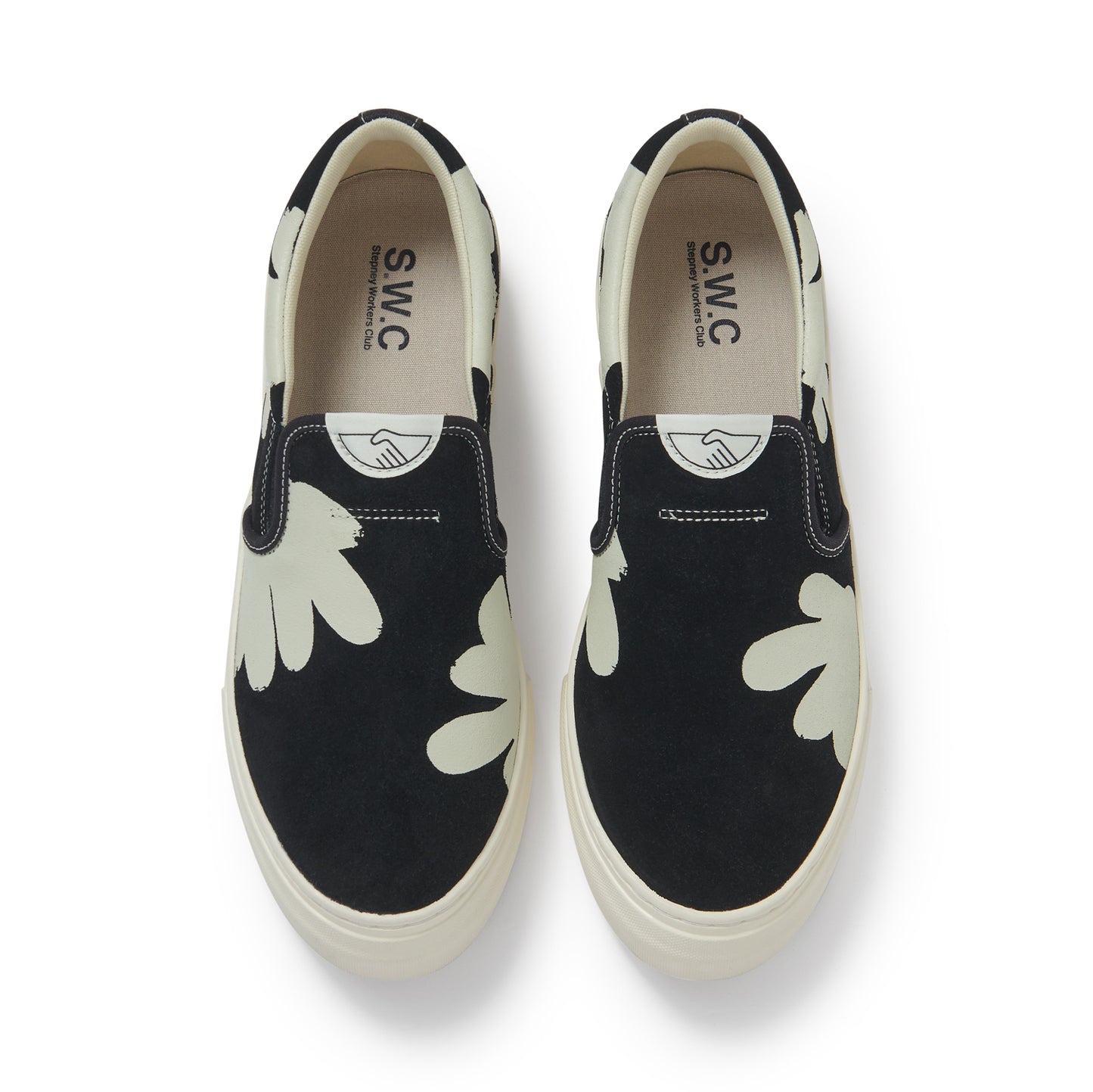 LISTER CUP SHROOMHANDS SUEDE BLACK-ECRU