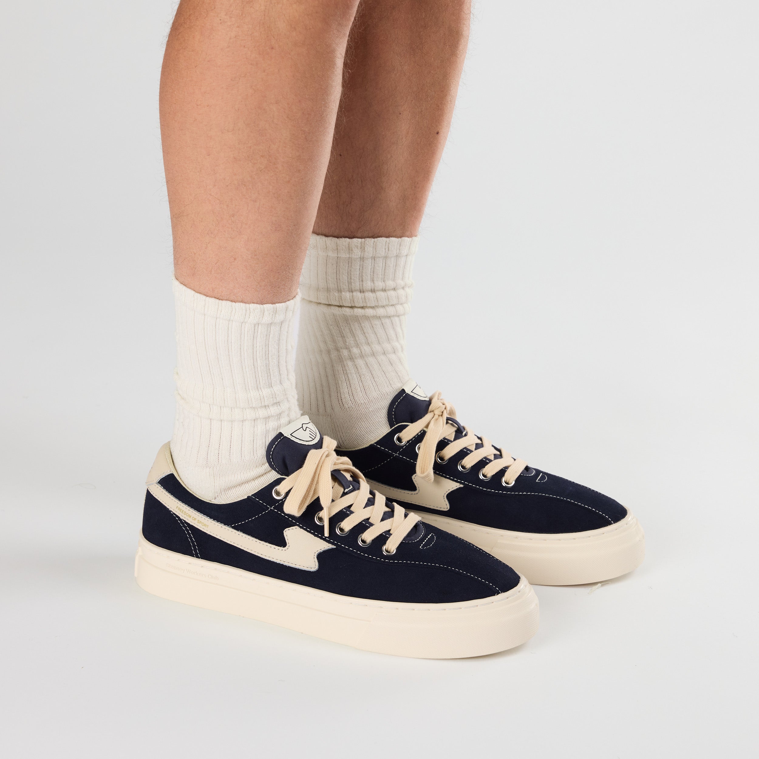 DELLOW S-STRIKE CUP SUEDE NAVY – S.W.C - Stepney Workers Club