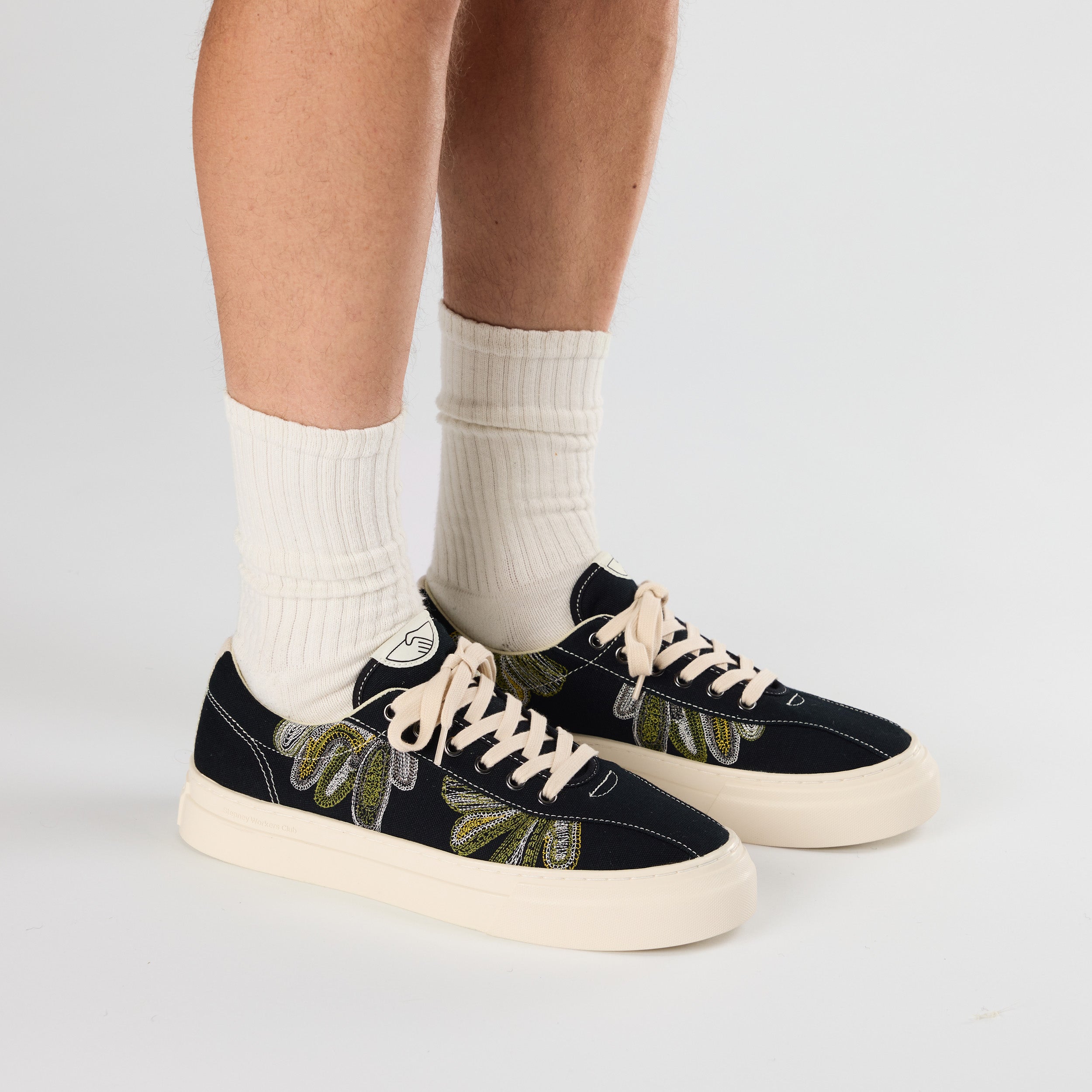 【定価3万】stepney workers club SHROOMHANDS45 DELLOW SHROOMHANDS REPAIR STITCH BLACK – S.W.C - Stepney Workers Club