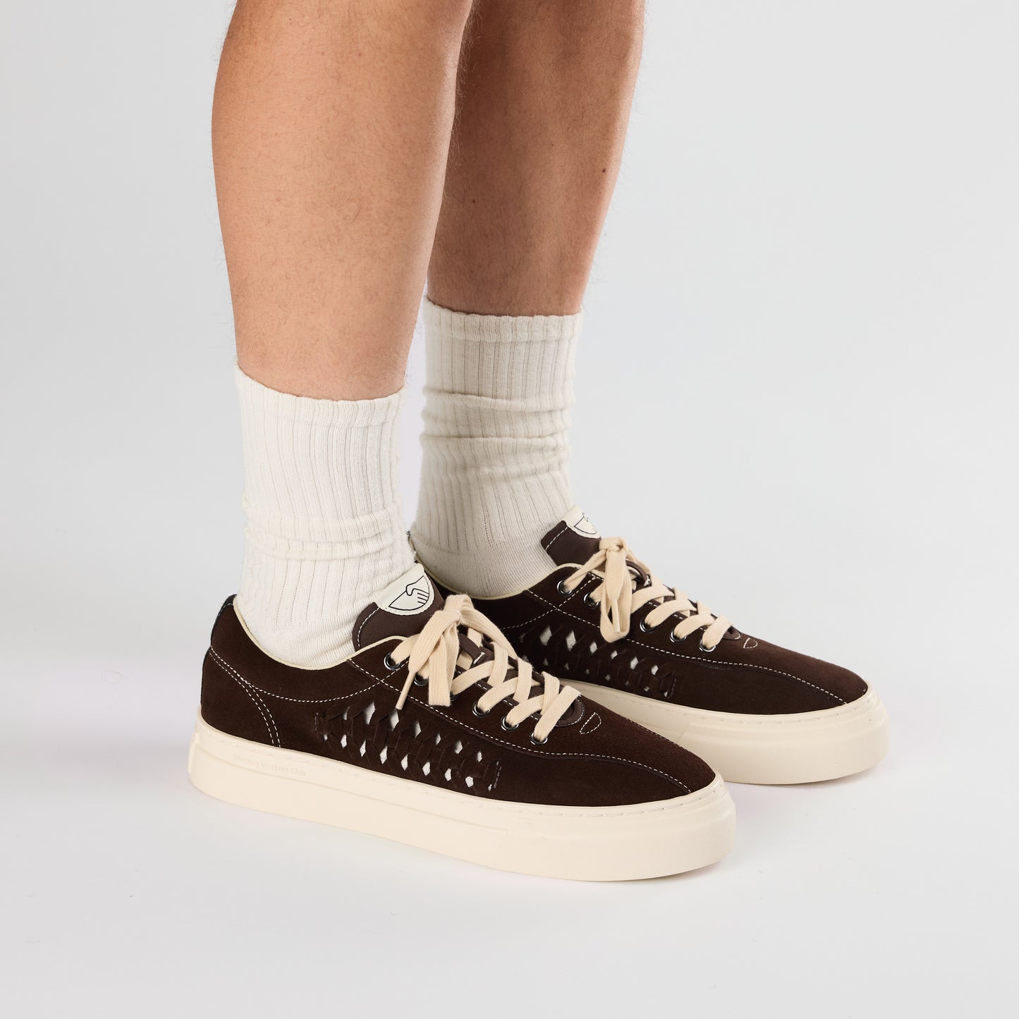 DELLOW WOVEN SUEDE DARK BROWN