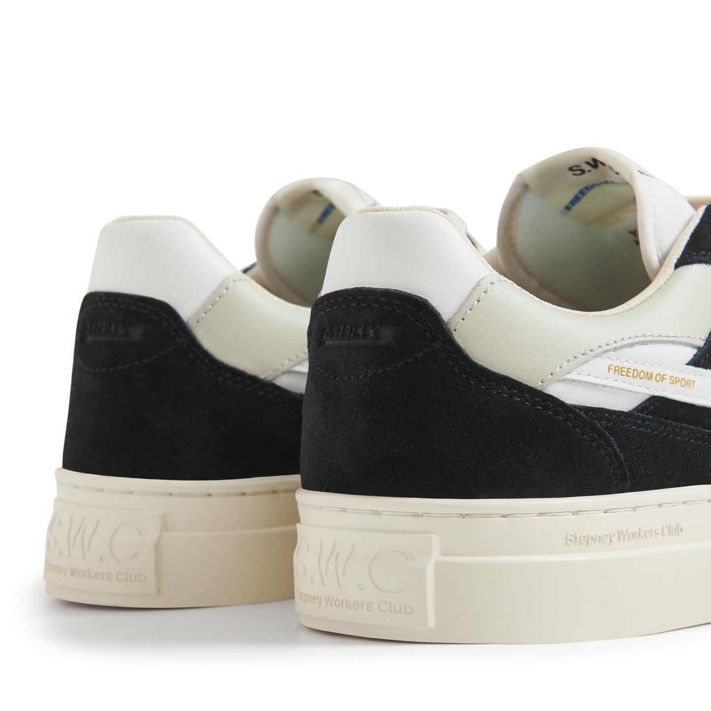 PEARL S-STRIKE SUEDE LEATHER BLACK-WHITE