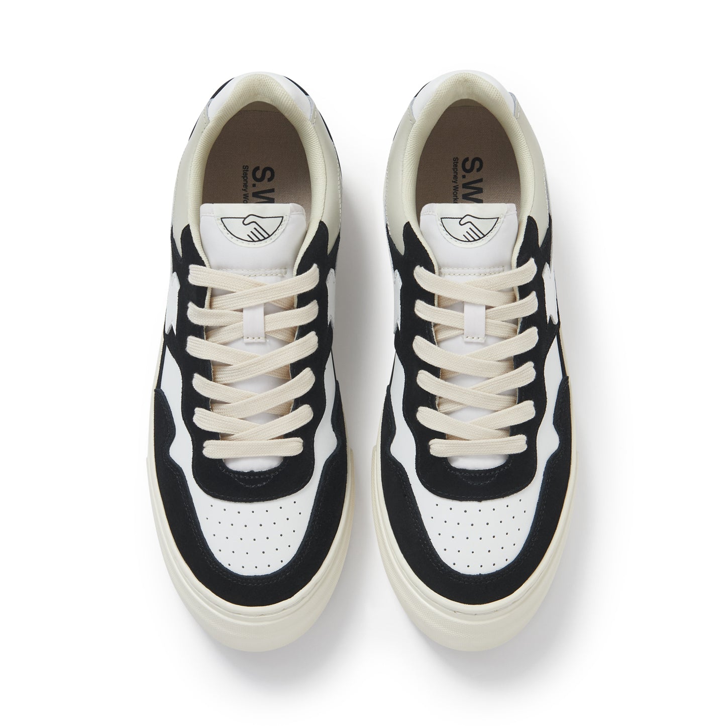 PEARL S-STRIKE SUEDE LEATHER BLACK-WHITE