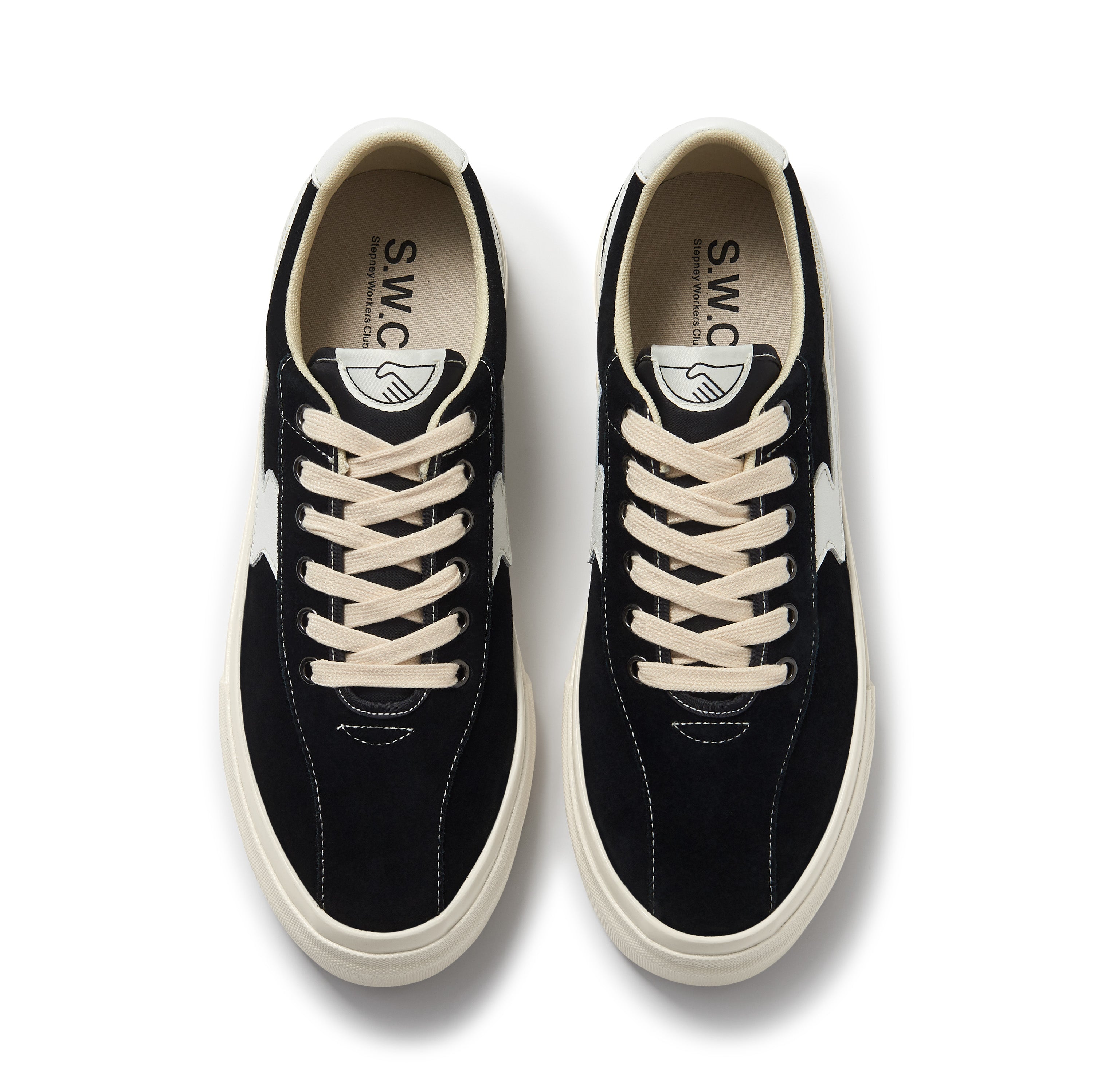 DELLOW S-STRIKE SUEDE BLACK-WHITE – S.W.C - Stepney Workers Club