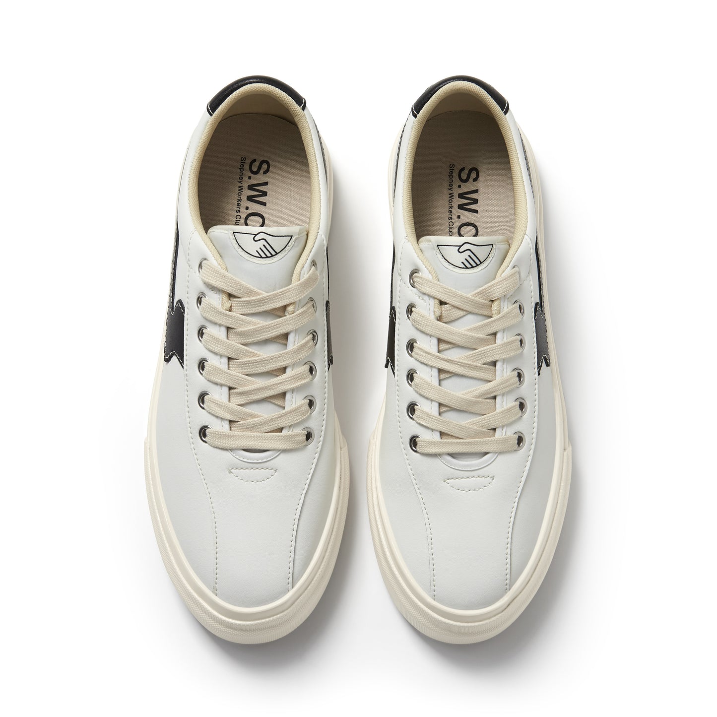 DELLOW S-STRIKE LEATHER WHITE-BLACK