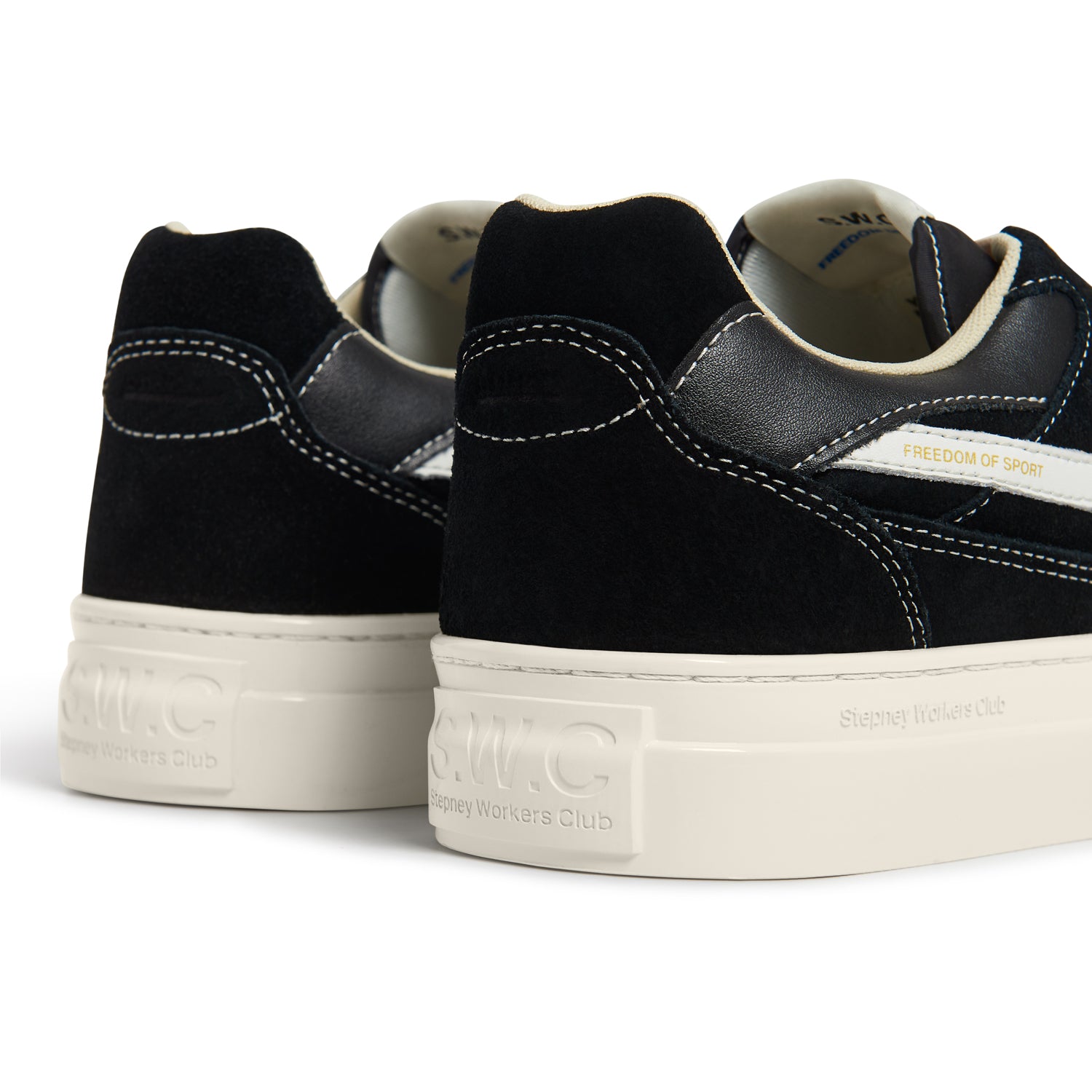 PEARL S-STRIKE SUEDE BLACK-WHITE – S.W.C - Stepney Workers Club