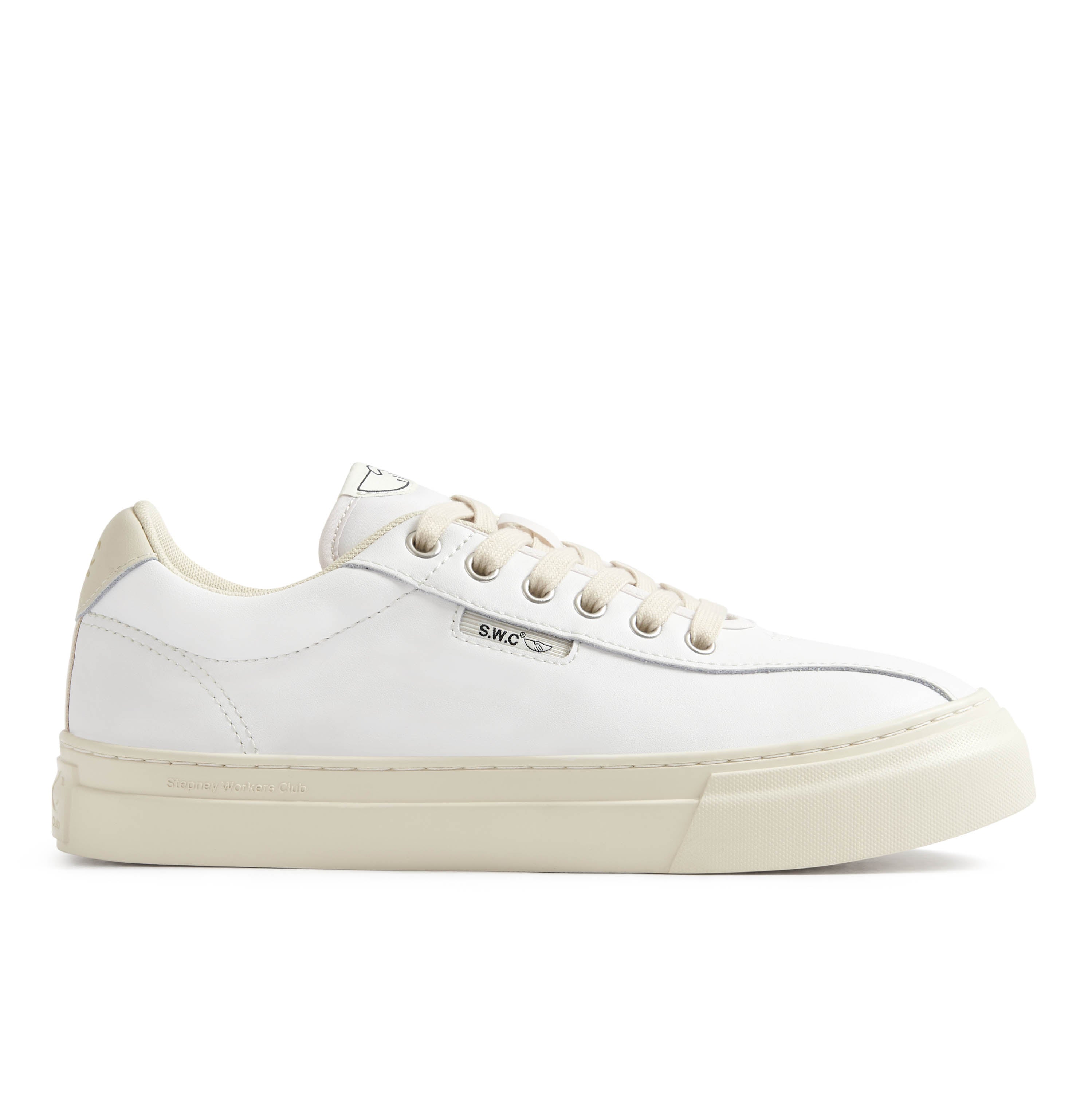 DELLOW 02 CUP LEATHER WHITE – S.W.C - Stepney Workers Club