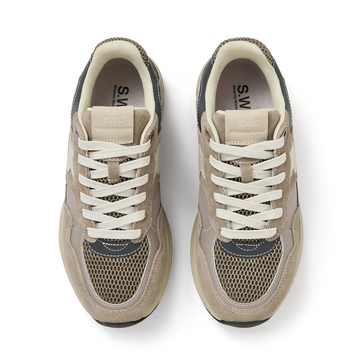 AMIEL S-STRIKE SUEDE MIX WARM GREY