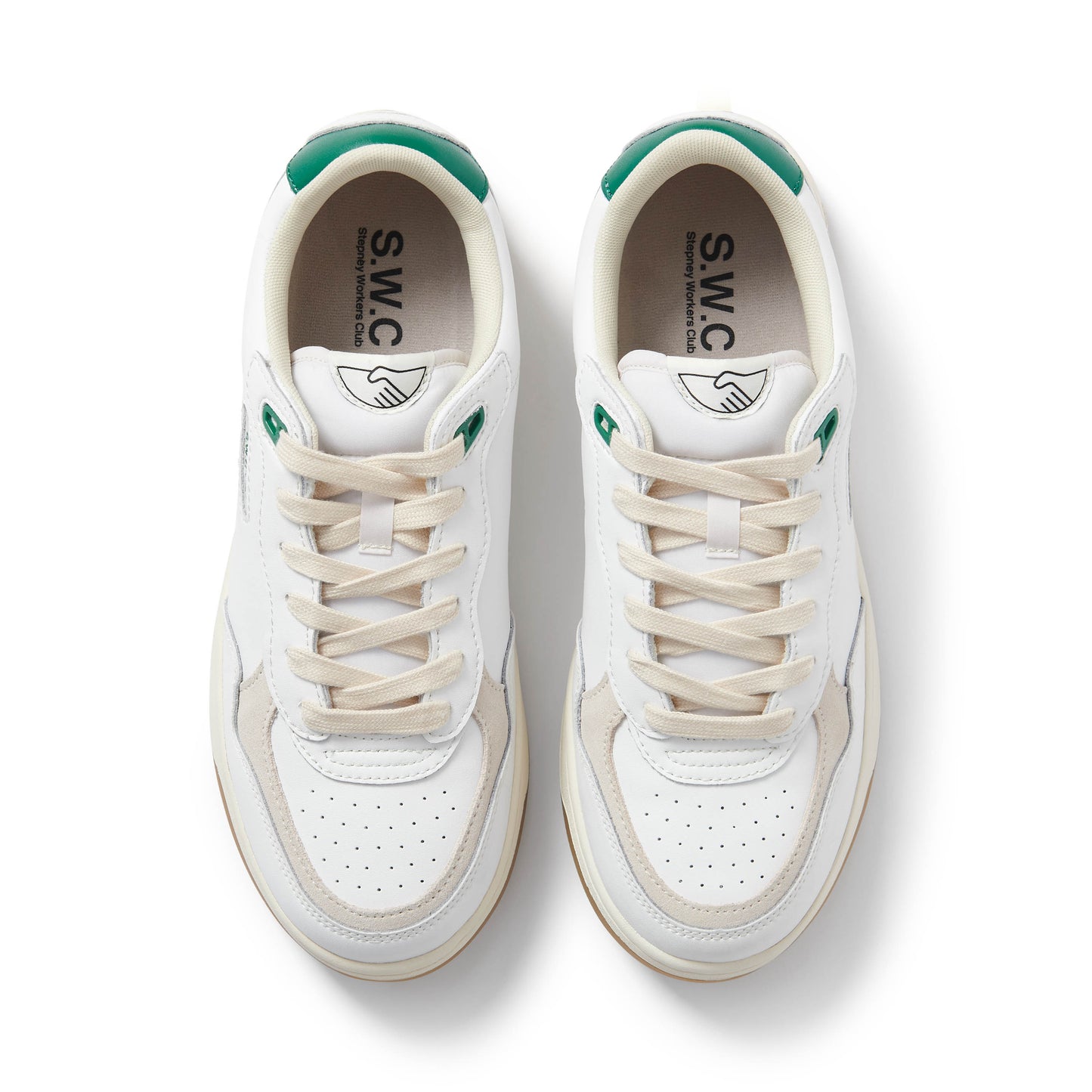 PRO-CUP 01 LEATHER WHITE-GREEN