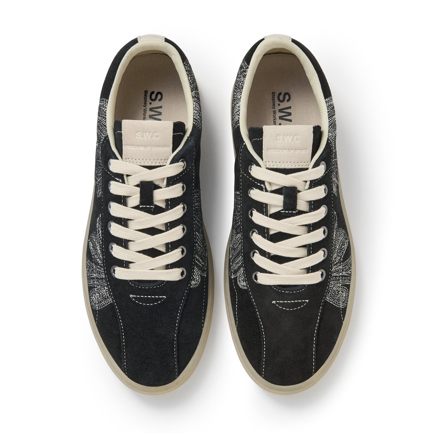SURMA SHROOMHANDS SUEDE REPAIR STITCH BLACK