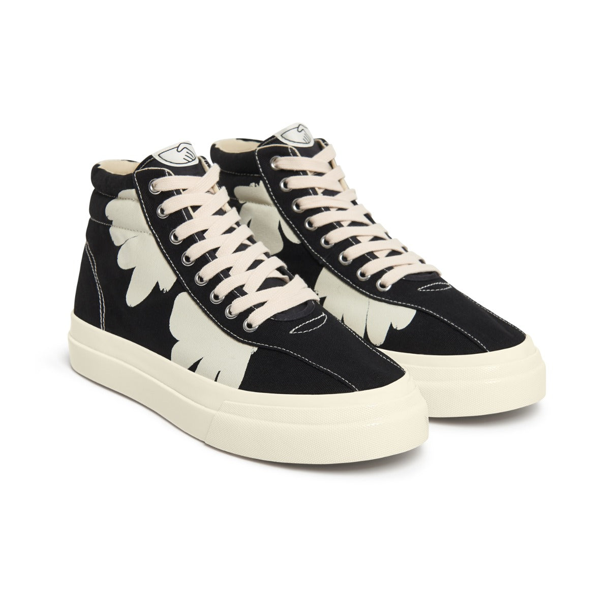 Varden Shroom Hands Canvas Black Ecru pair