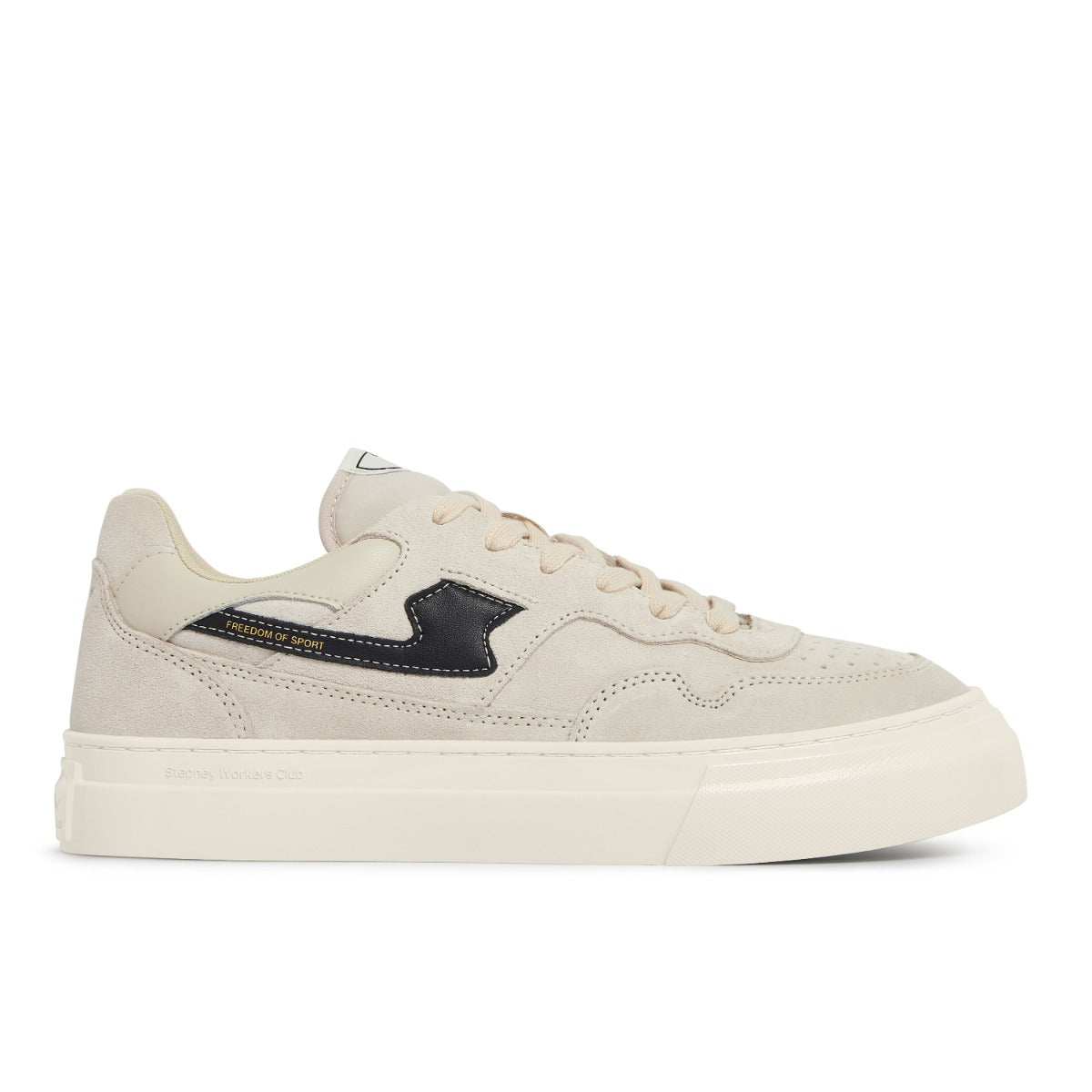 Pearl S-Strike Suede Ecru Black side